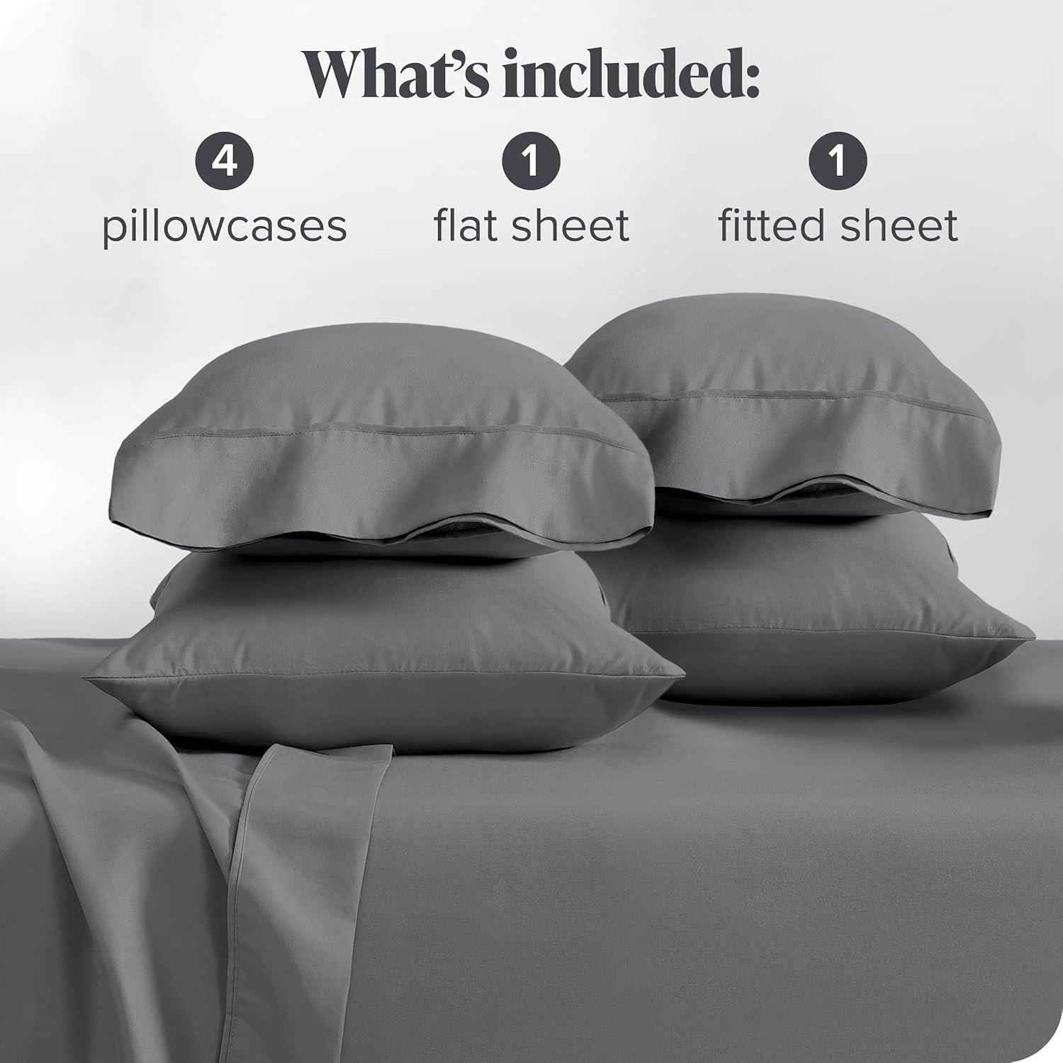 6pc Microfiber Sheet Set with Extra Pillowcases by Bare Home