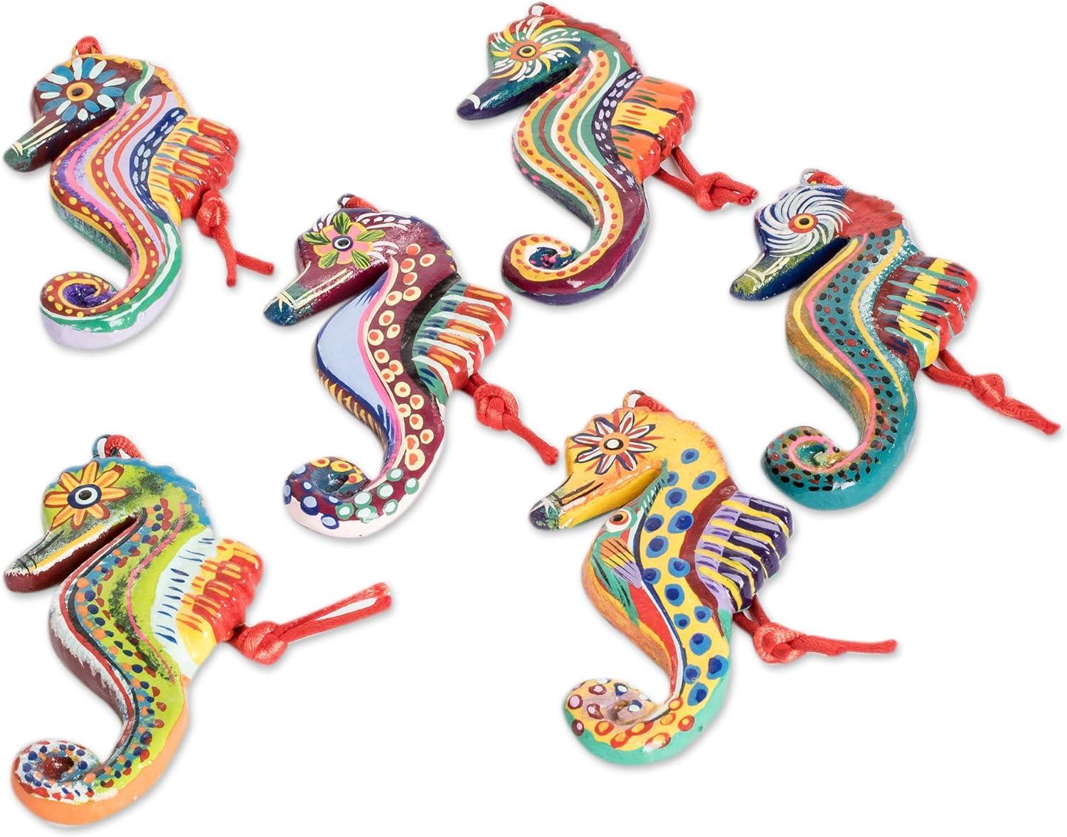 Ceramic Animals Hanging Figurine Ornament (Set of 6)