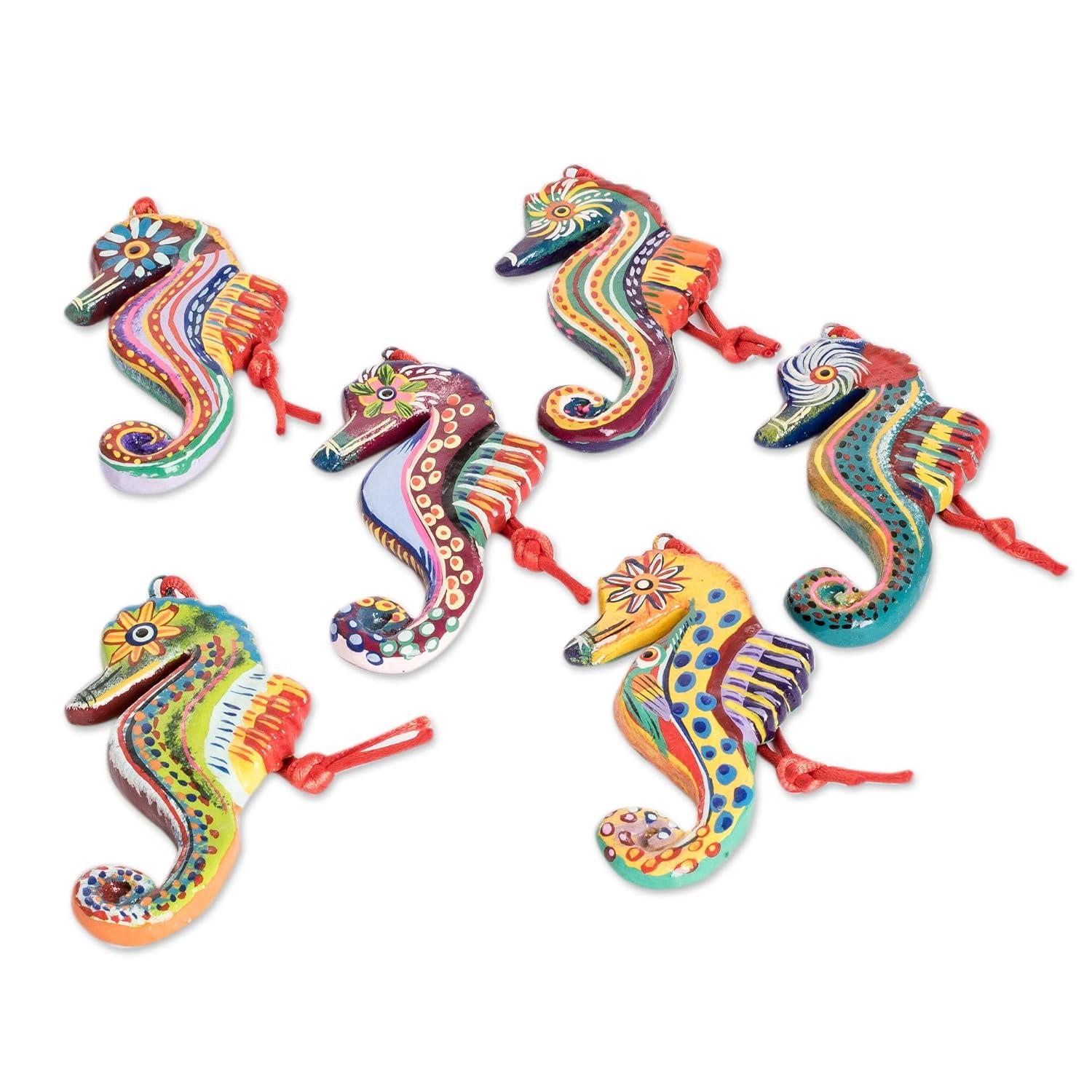 Ceramic Animals Hanging Figurine Ornament (Set of 6)