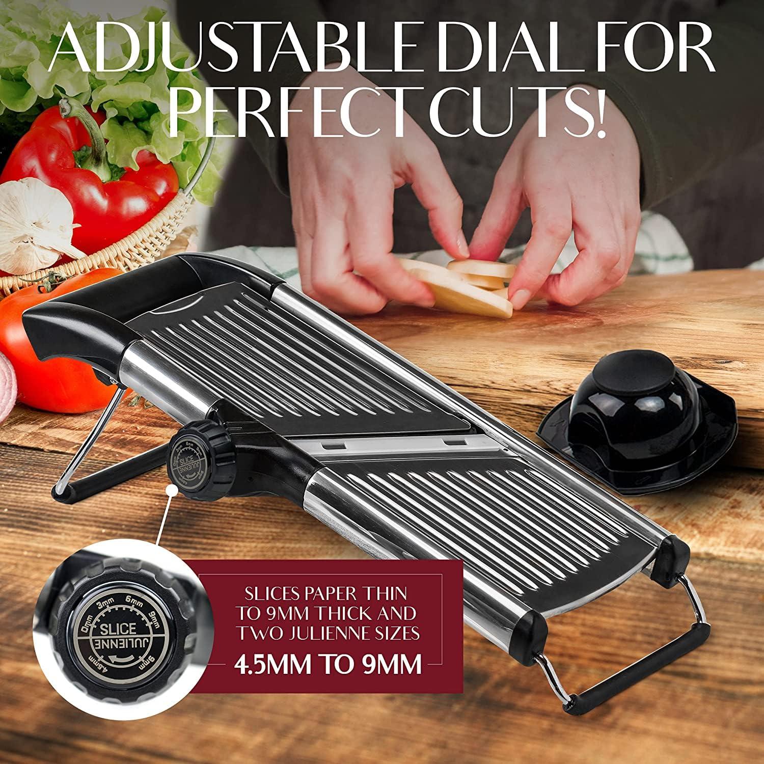 Gramercy Kitchen Co. Adjustable Stainless Steel Mandoline Food Slicer