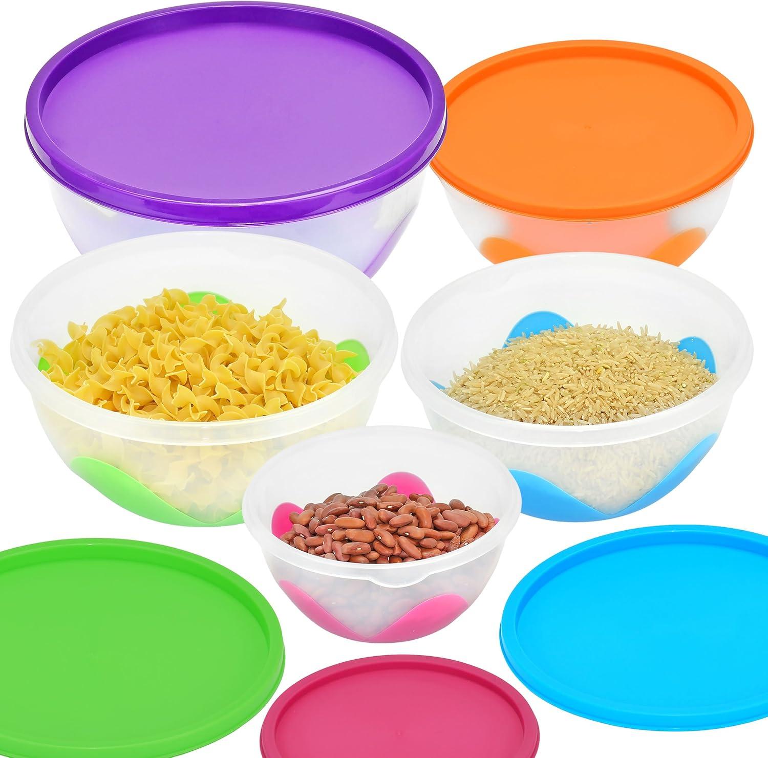 Southern Homewares Nested and Stackable Bowl/Food Storage Container, 5 Piece Multi-Purpose Set