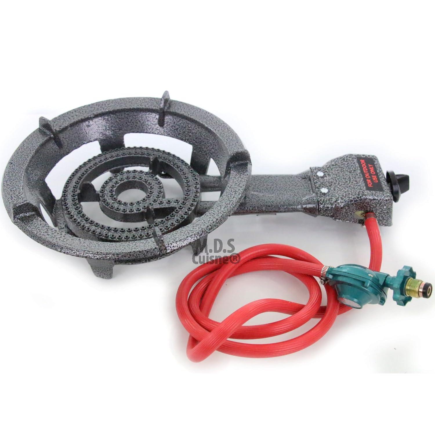 Propane Single Big Large Gas Burner Portable Stove Camping BBQ with Hose & Regulator