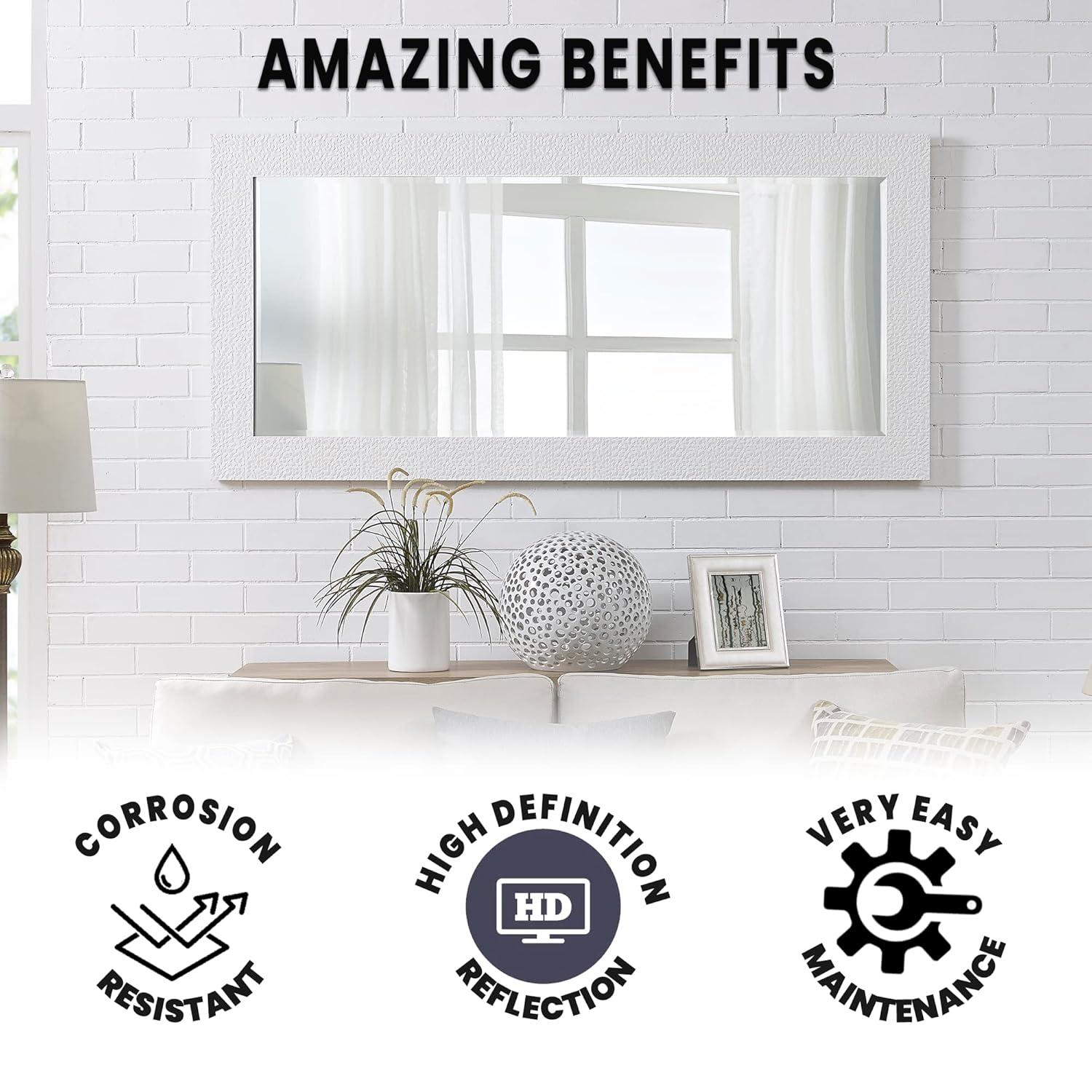 Naomi Home Maisie Modern Aluminum Mirror White