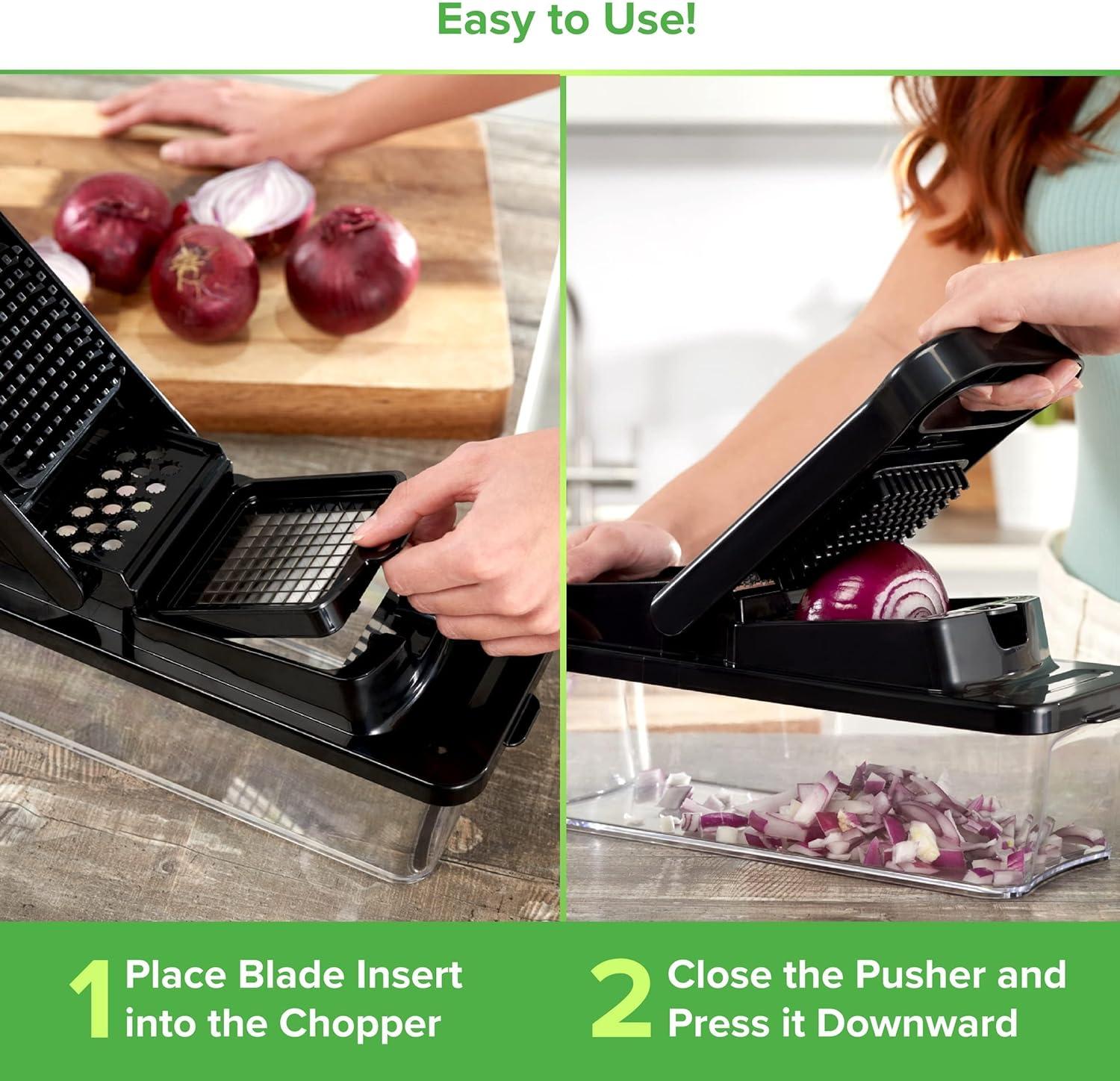 Prep Naturals 12-in-1 Vegetable Chopper with Container - Mandoline & Onion Chopper