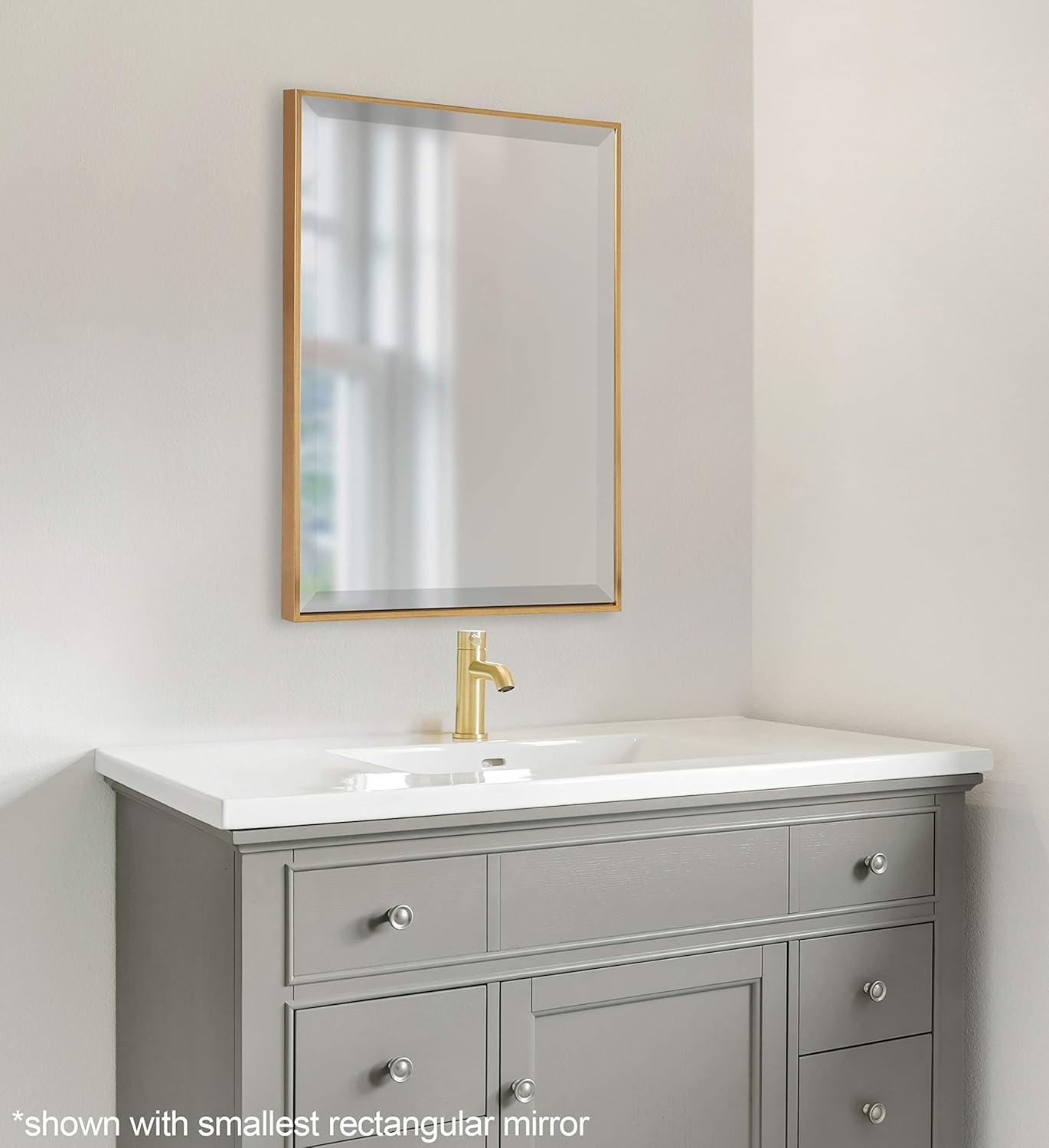 22.75" x 28.75" Rhodes Framed Wall Mirror Gold - Kate and Laurel