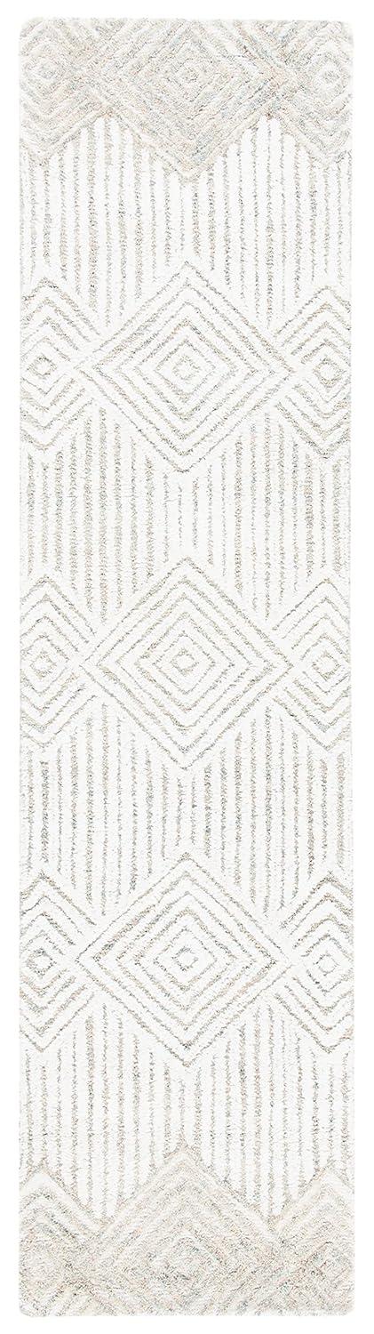 Metro MET401 Hand Tufted Runner Rug - Beige/Ivory - 2'3"x9' - Safavieh.