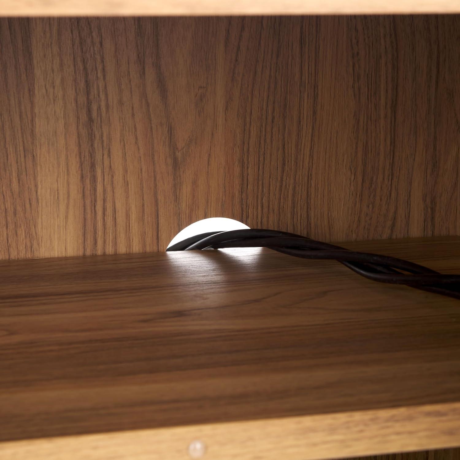 Lylia 4 Door Media Stand - MED9623 - Oak/Black - Safavieh