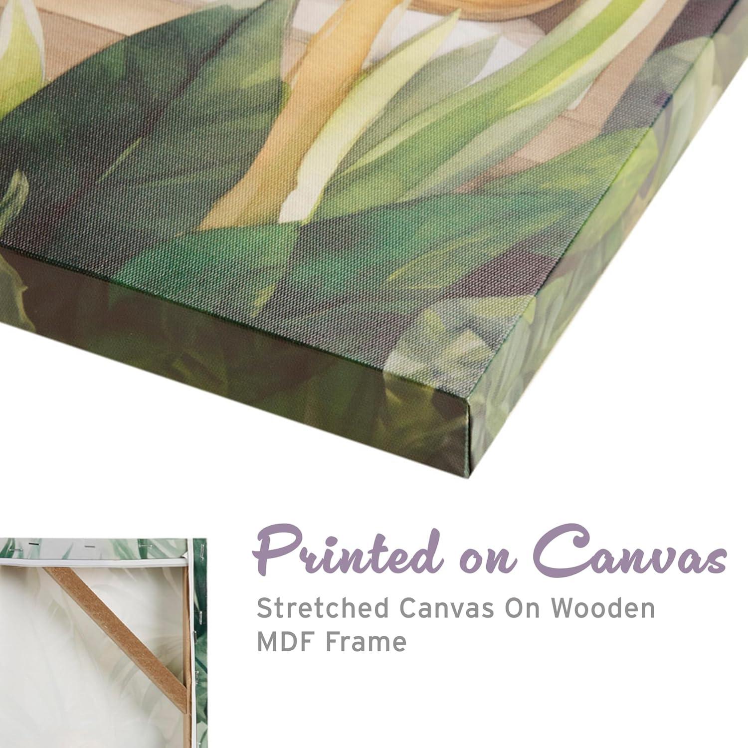 Madison Park 16"x20" Jungle Wild Regal Lion Print Canvas Natural Wall Art Lion Green