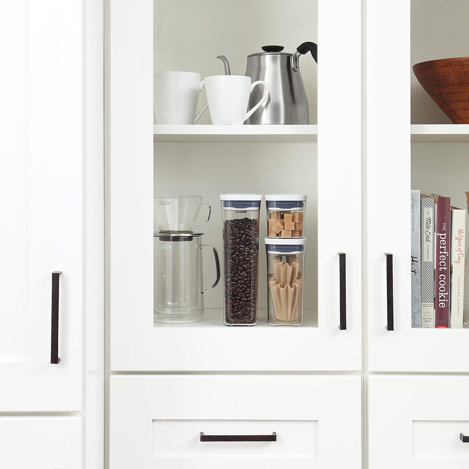 Clear BPA-Free Plastic 3-Piece POP Container Set for Kitchen Storage