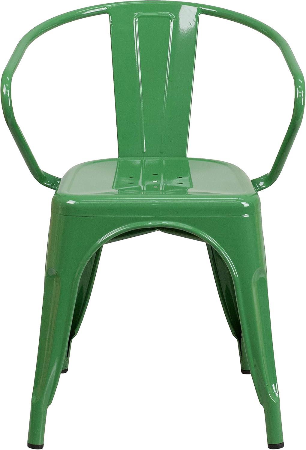 Flash Furniture Hucheson Metal Indoor-Outdoor Chair with Arms