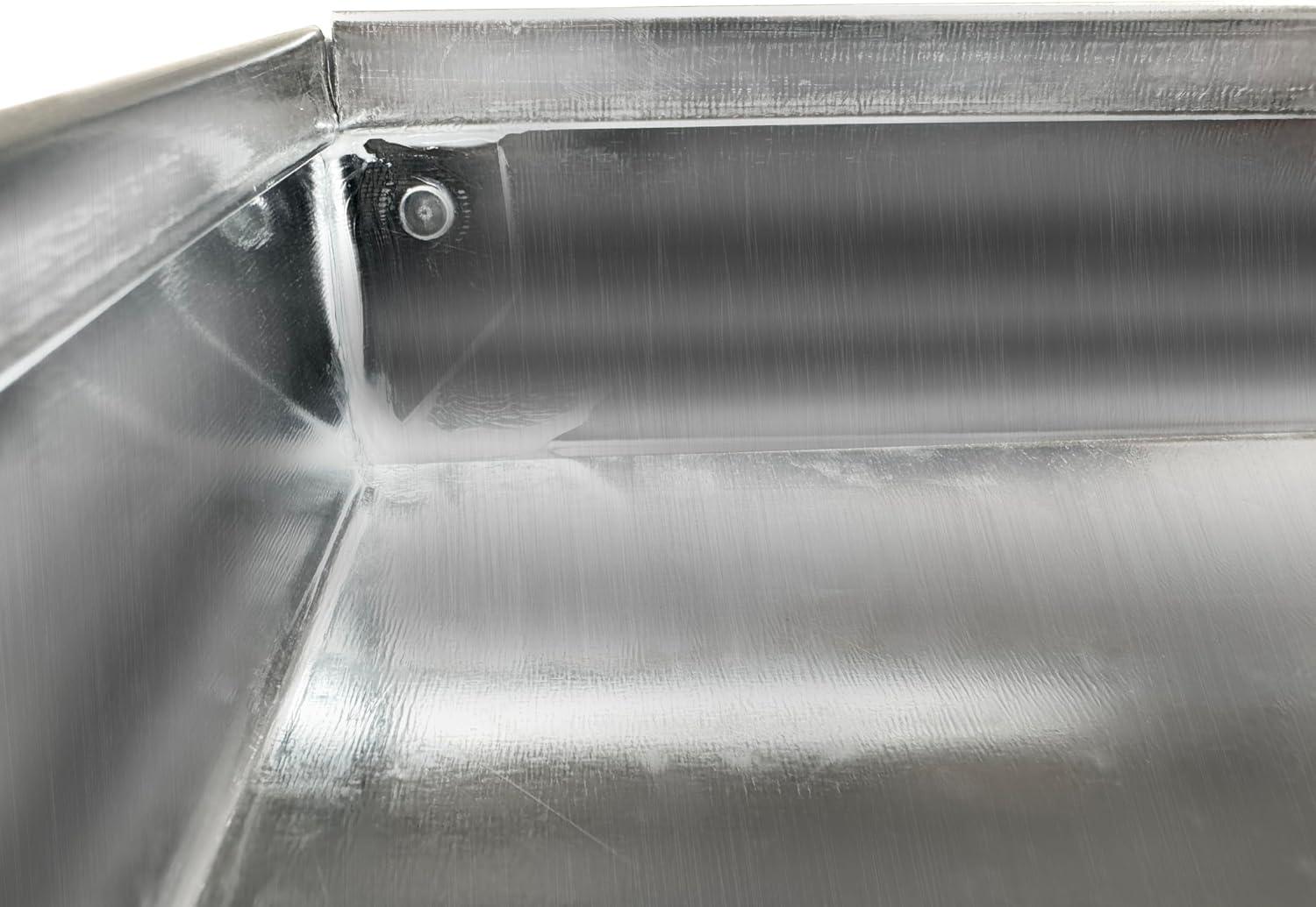 22" Square Galvanized Steel Drain Pan with Connector