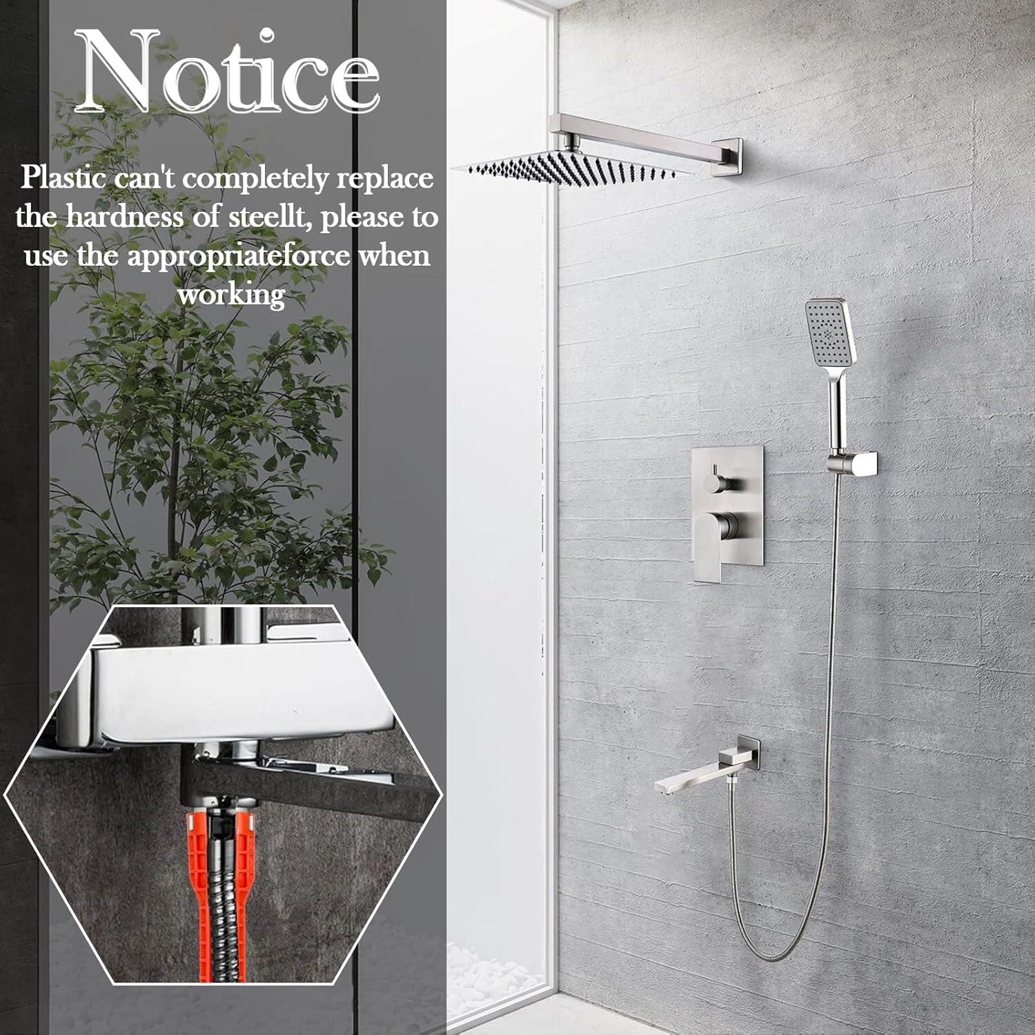 Forlivese 14-in-1 Multi-Function Basin Wrench,Faucet Installer and Sink Drain Nut Removal Tool,One-Way Plumbing Wrench for Tight Spaces