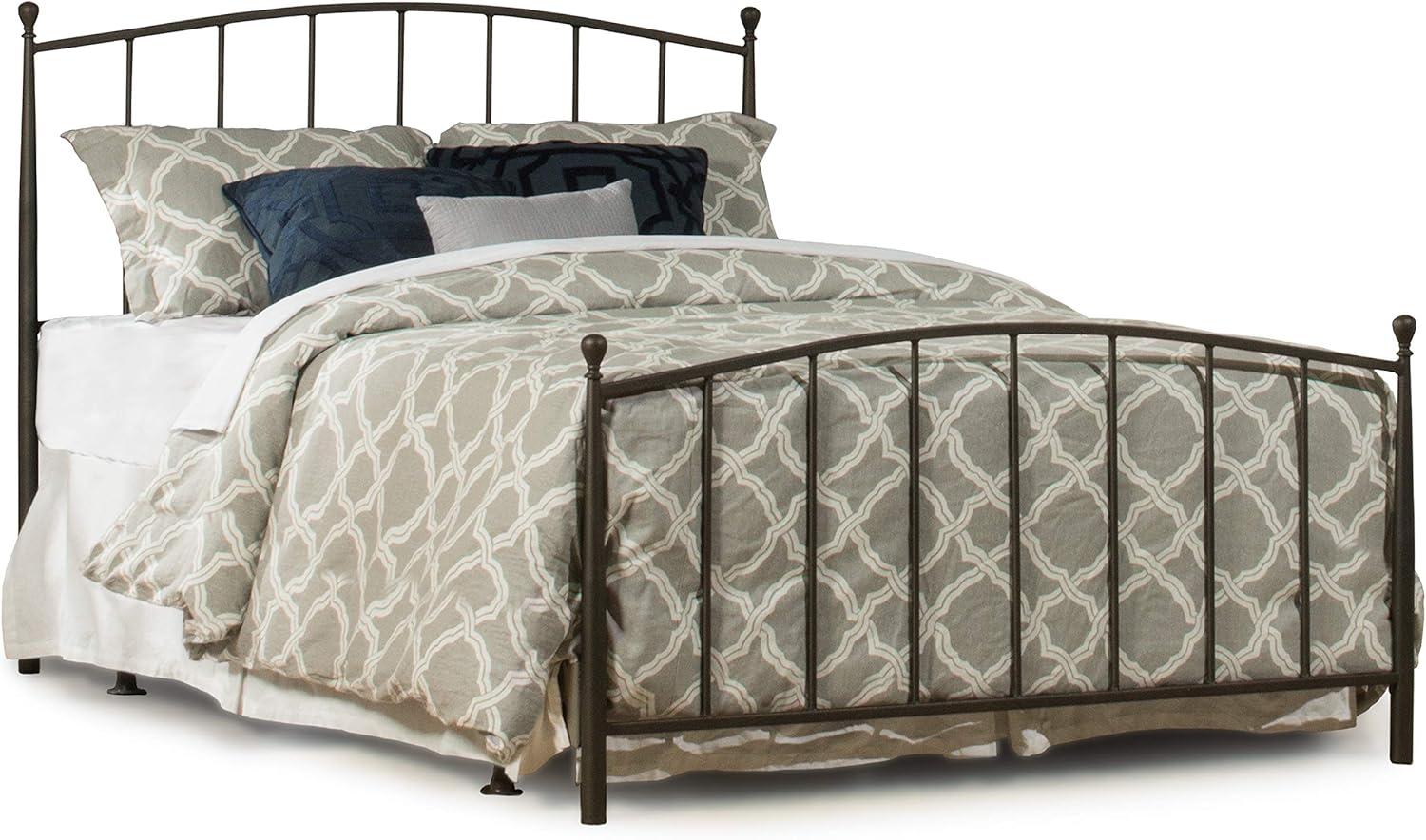 Warwick Farmhouse Modern Full Bed with Gray Bronze Metal Frame