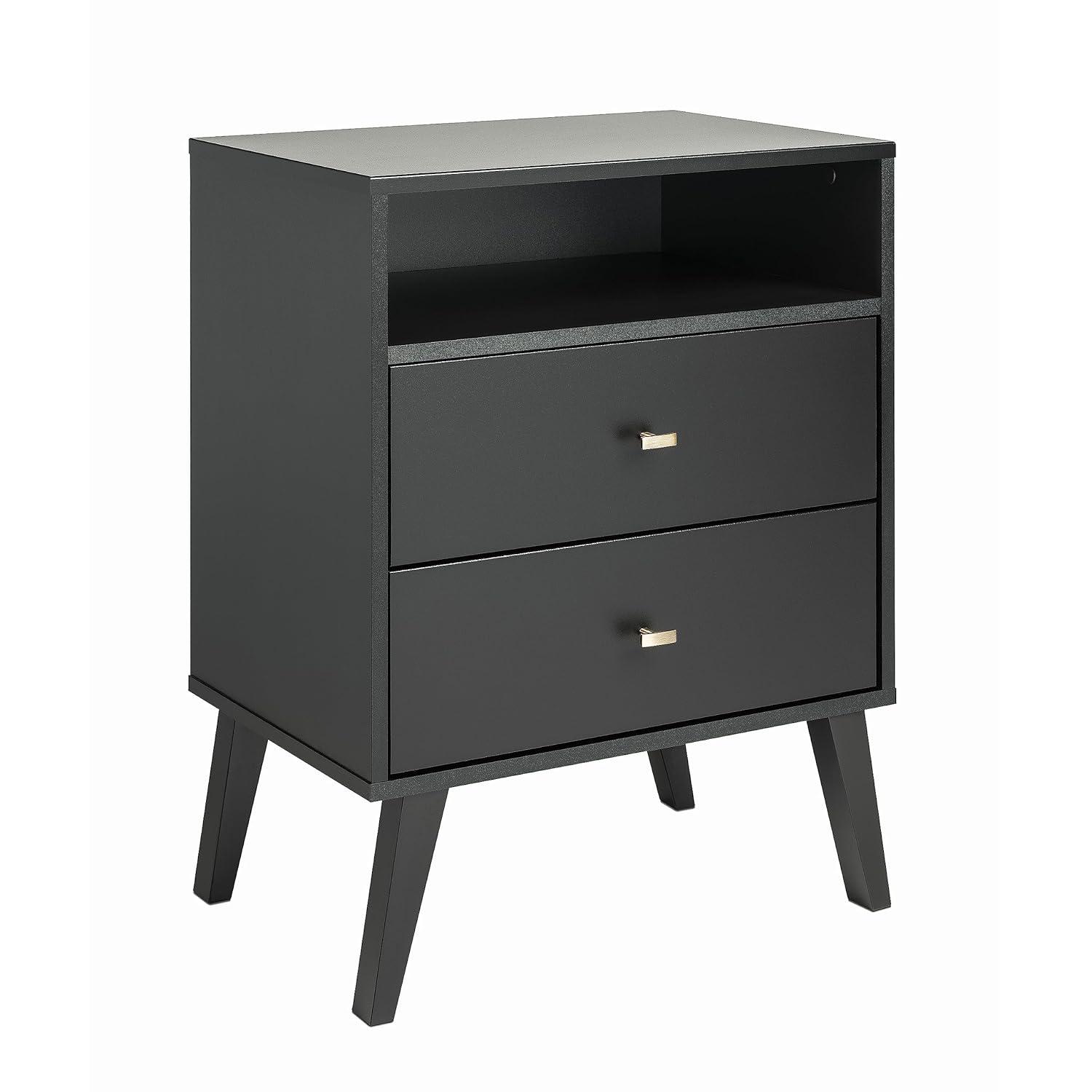 Milo Mid Century Modern 4 Drawer Chest Cherry - Prepac: Sleek Bedroom Storage Solution
