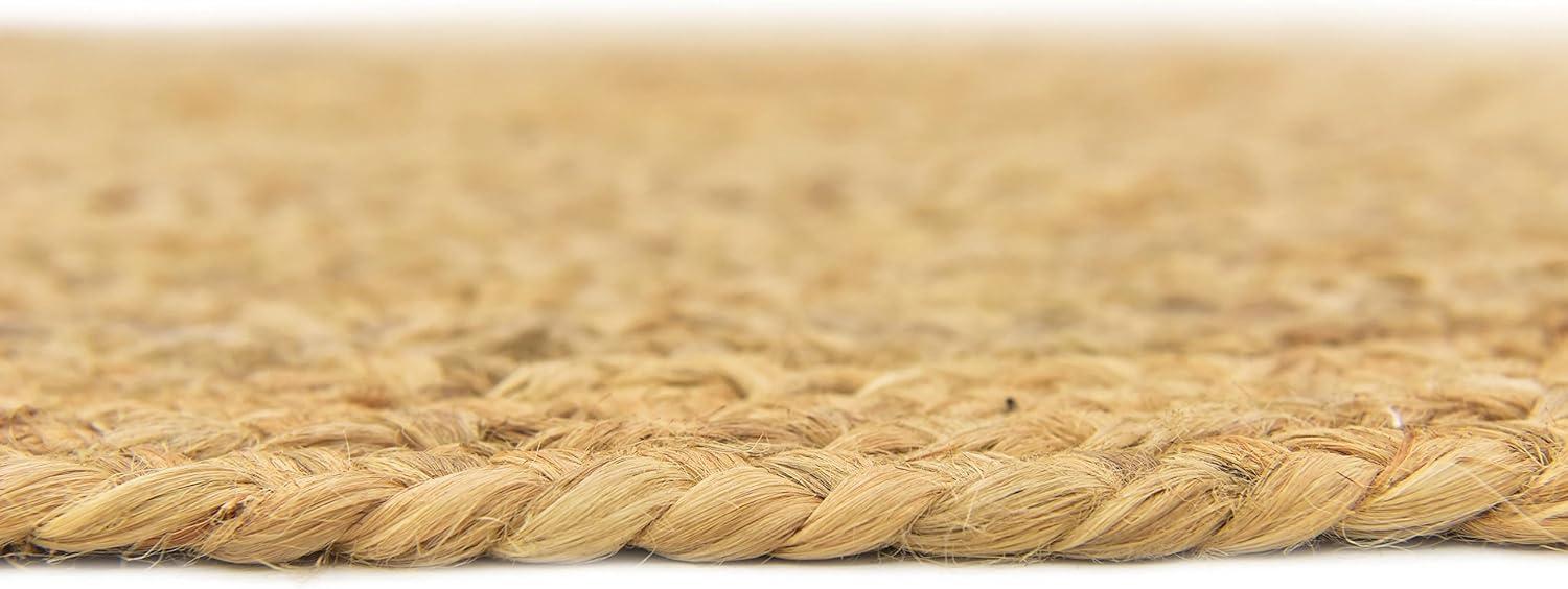 Unique Loom Braided Jute Dhaka Solid Indoor Braided Area Rug