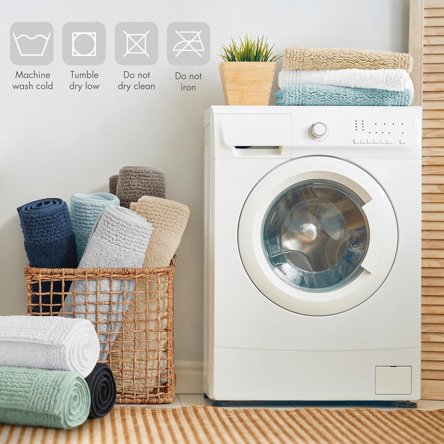 Madison Park Signature Splendor 100% Cotton Tufted 3000 GSM Reversible Bath Rug