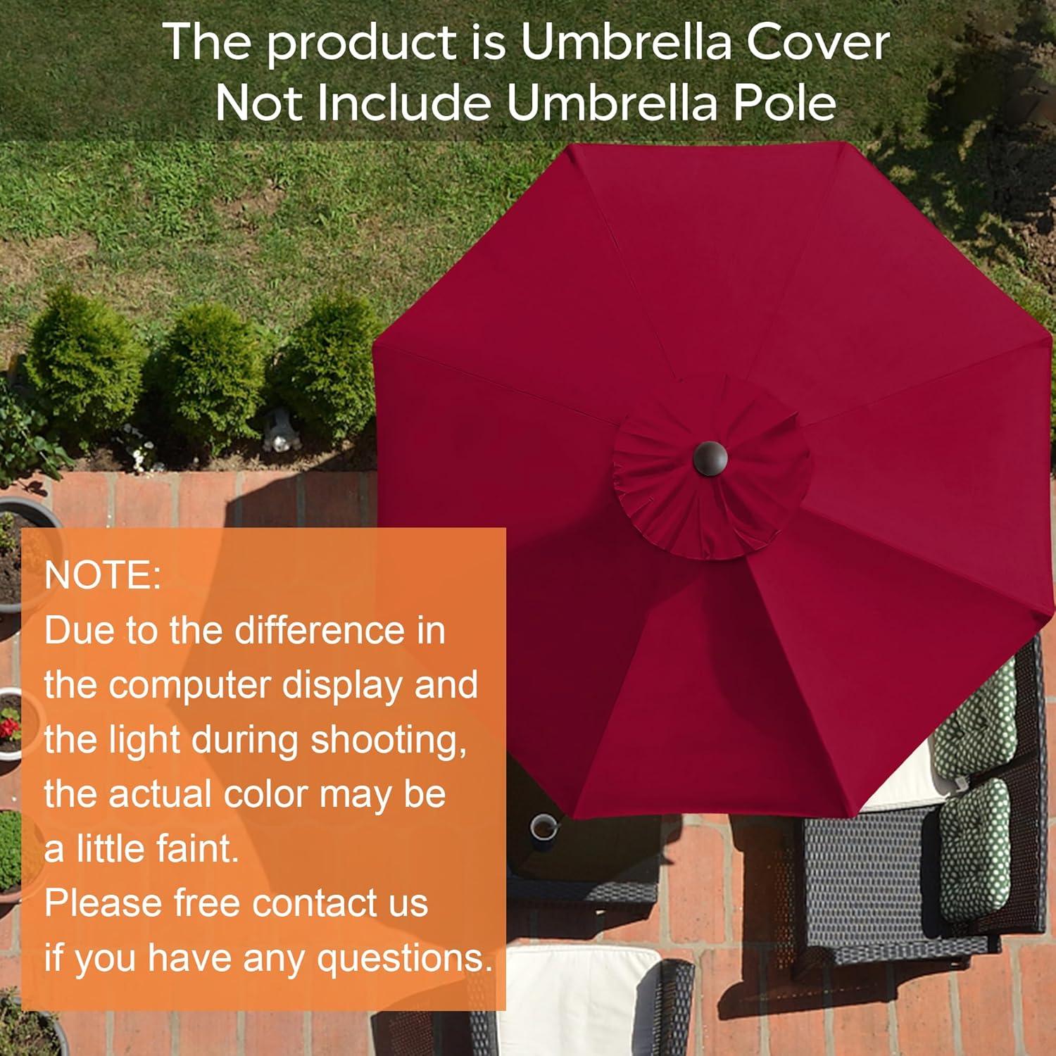 Arlmont & Co. Caeleb Fabric Replacement Cover 8 Ribs Market Patio Umbrella Cover