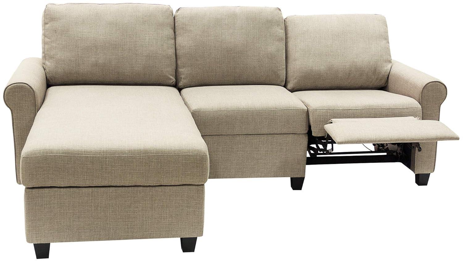 Serta Copenhagen Reclining Sectional Sofa with Storage Chaise