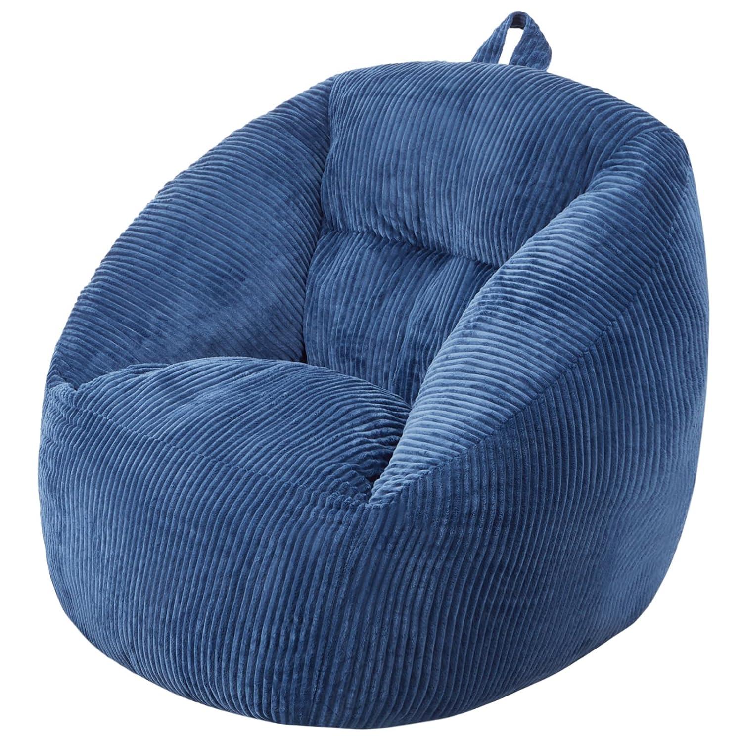 VEVOR 3-Foot Bean Bag Chair with Soft Armrests & Storage Pocket – Comfortable Seating for Home