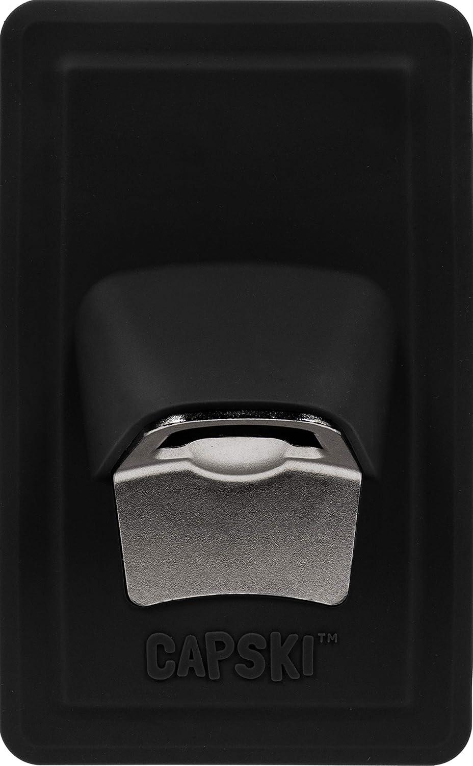 30 Watt CAPSKI - Silicone Portable Movable Man Cave Bottle Opener - No Screws or Glues - Grips Shiny Surface - Man Cave Gift