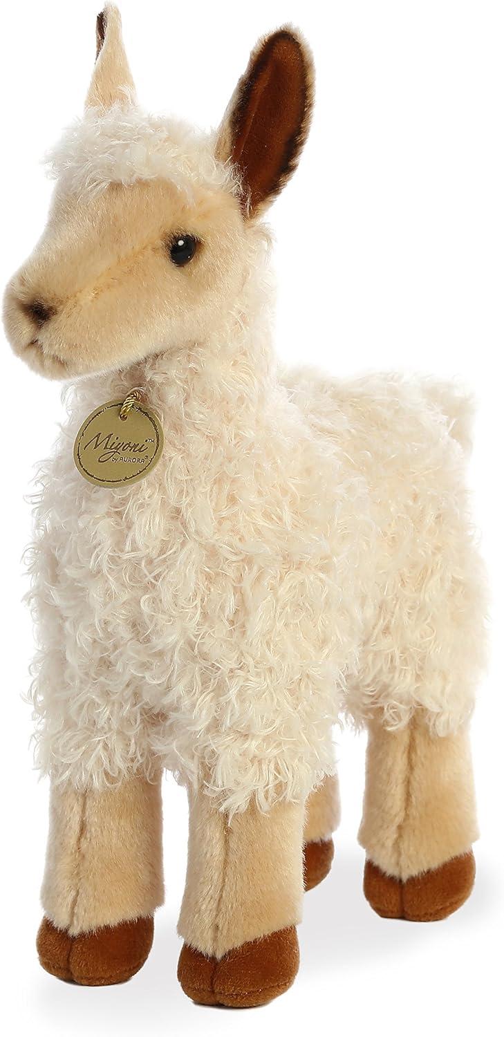 Aurora - Medium Tan Miyoni - 12" Llama - Realistic Stuffed Animal