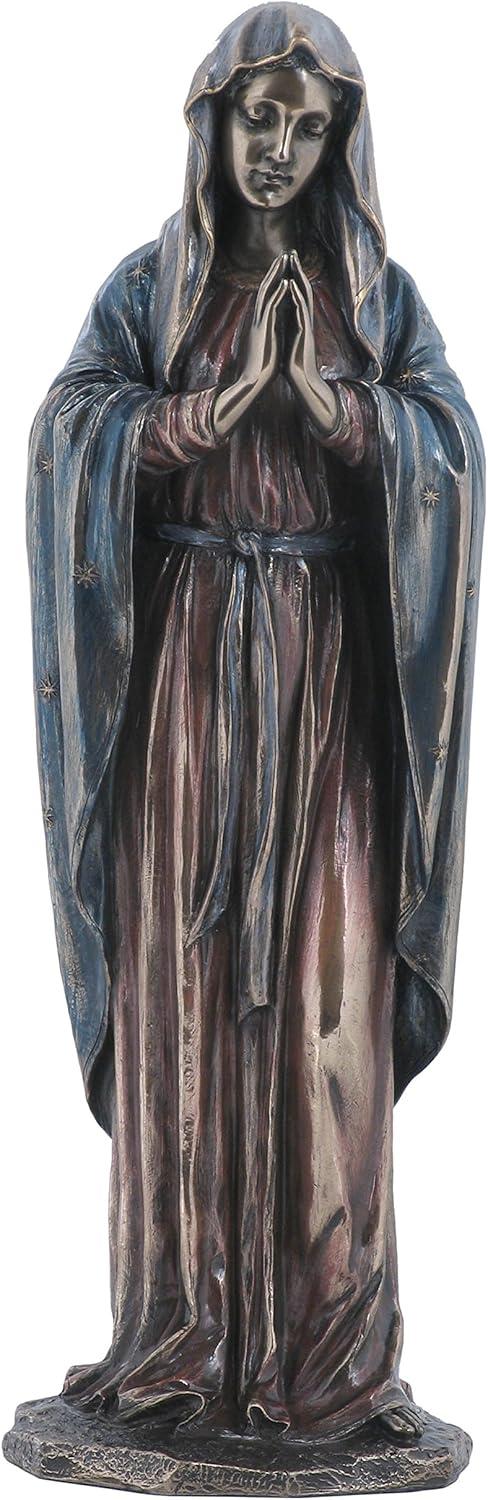 11.75 Inch Bronze Virgin Mary Praying Figurine