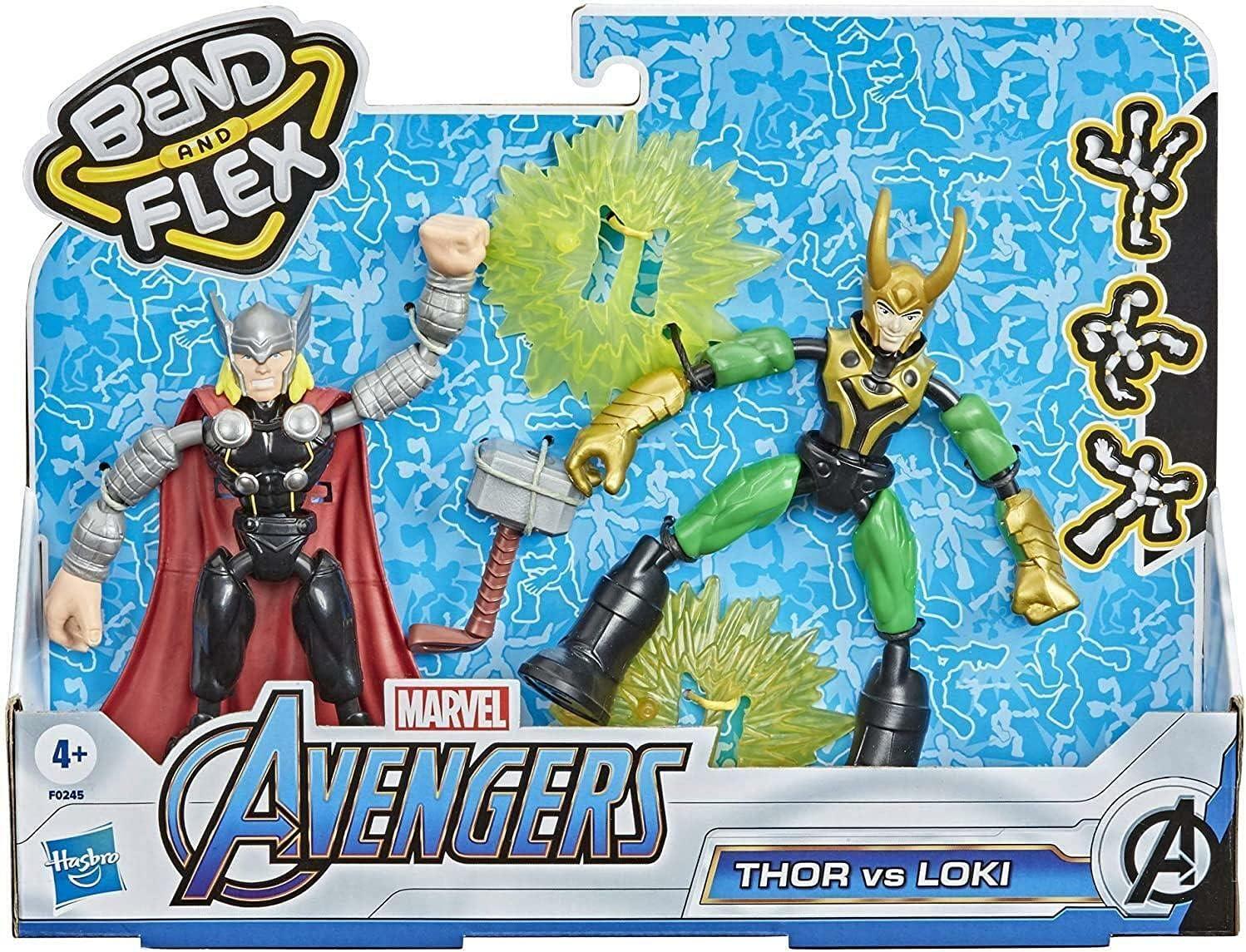 Marvel Avengers Bend and Flex Thor vs Loki Action Figures