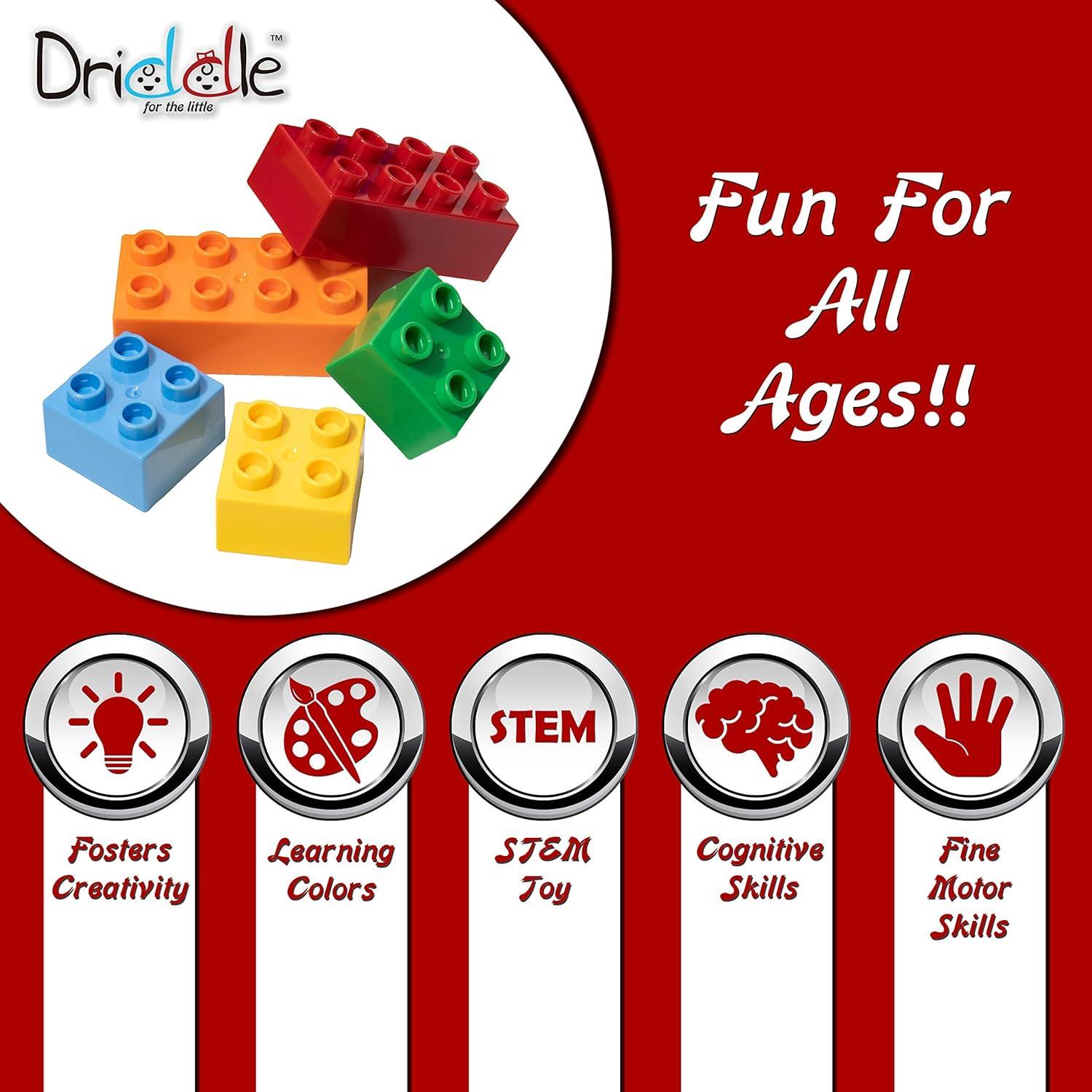 Big Building Blocks for Kids - STEM Toy - Classic Large Building Bricks - Compatible with All Major Brands - for Children All Ages - 50 Pieces