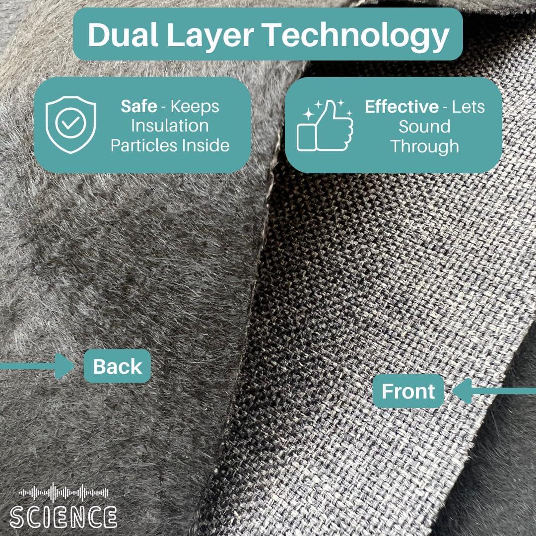 SoundAssured Acoustical Fabric - Acoustically Transparent Fabric for Making Acoustic Panels - DIY Sound Panel Acoustic Fabric (Dark Grey)
