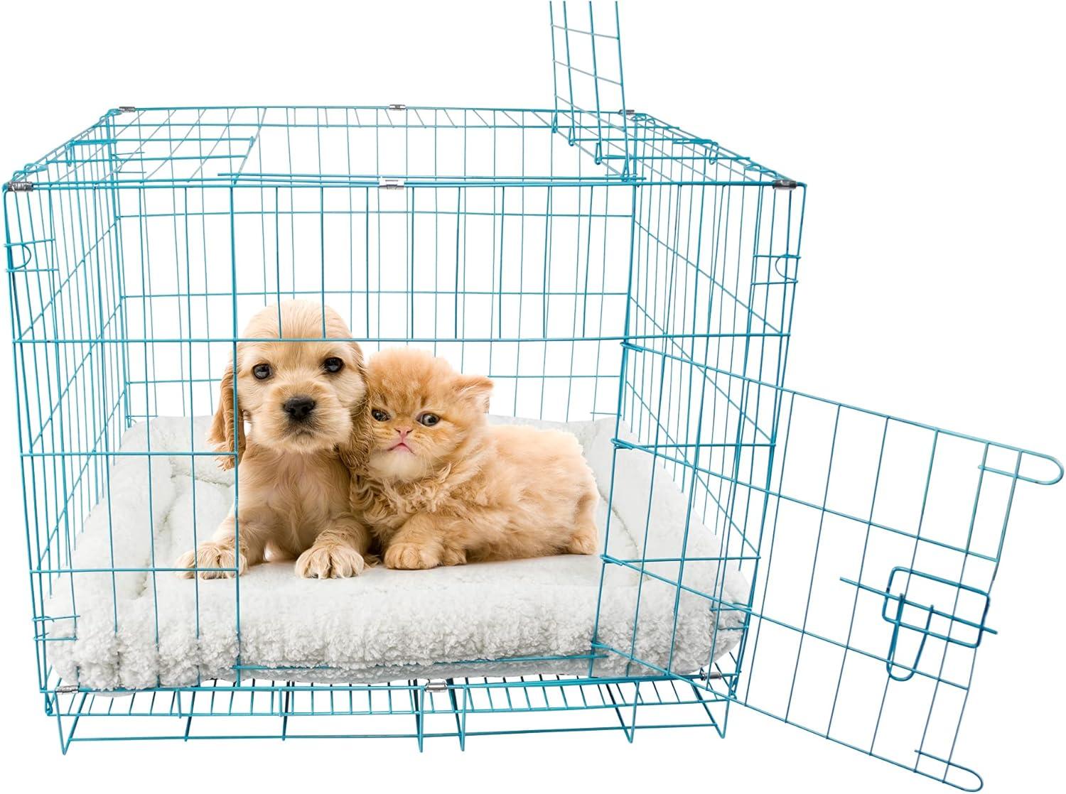 White Self-Warming Polyester Pet Bed for Small Dogs