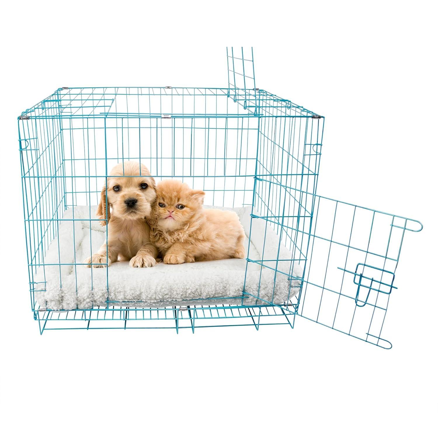 long rich Self Warming Pet Bed, Self Heating Cat Dog Pads for Indoor Outdoor Pets Non-Slip Bottom, Machine Washabl， Bolster pet Bed/Dog Bed/Crate Cushion 24 by 18 inches,by Happycare Textiles