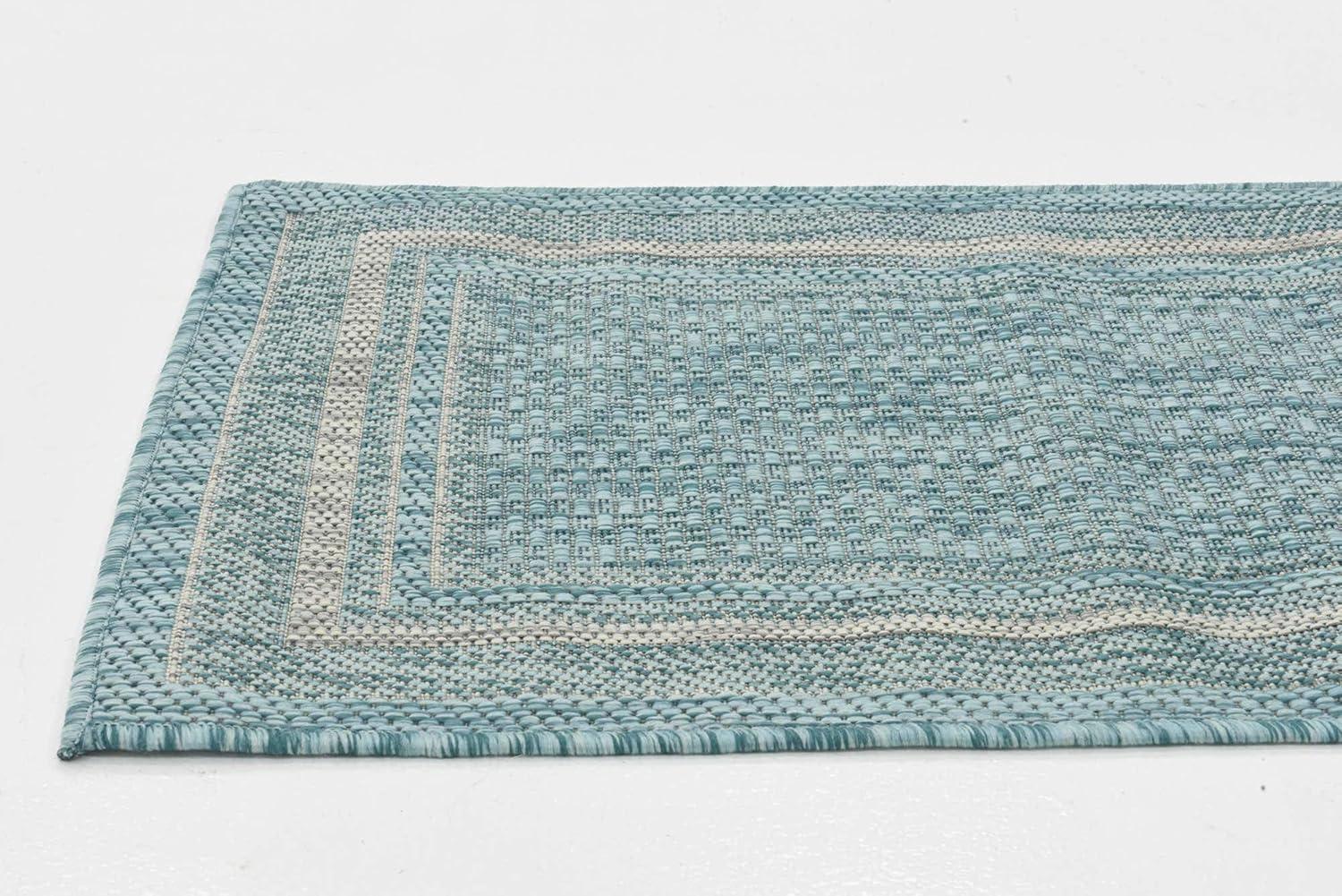 Aquamarine Outdoor Runner Rug - Easy Care & Stain Resistant