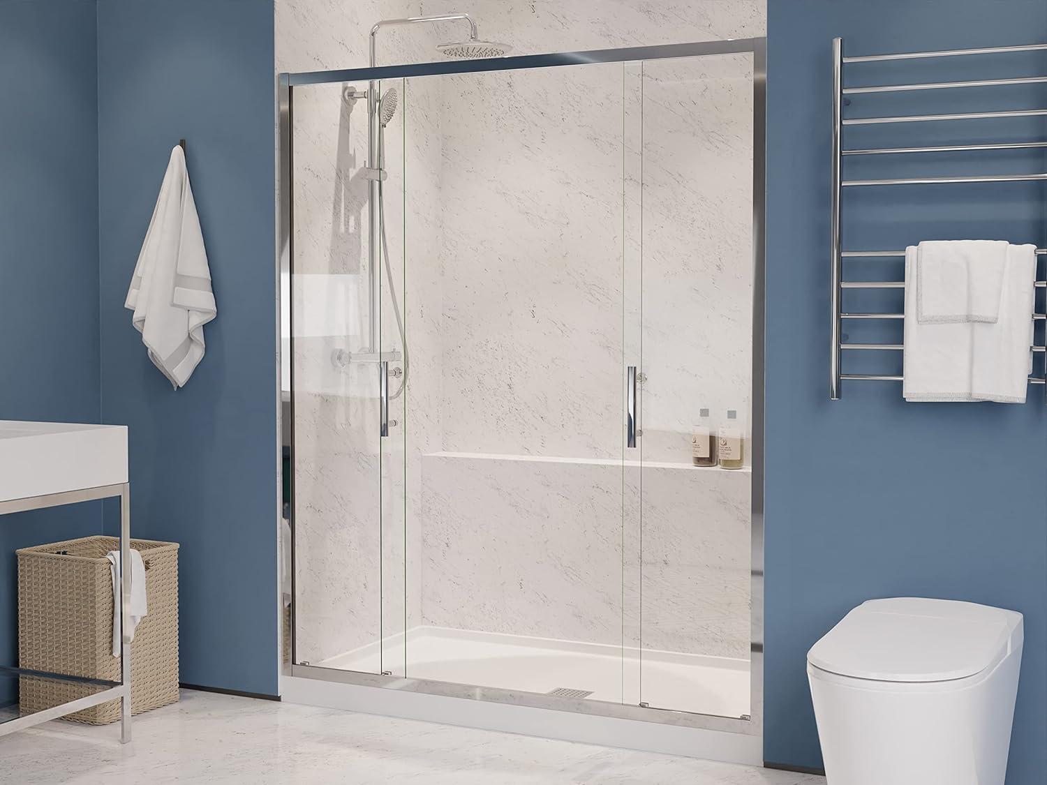 60" - 60.4" W x 70" H Framed Shower Door