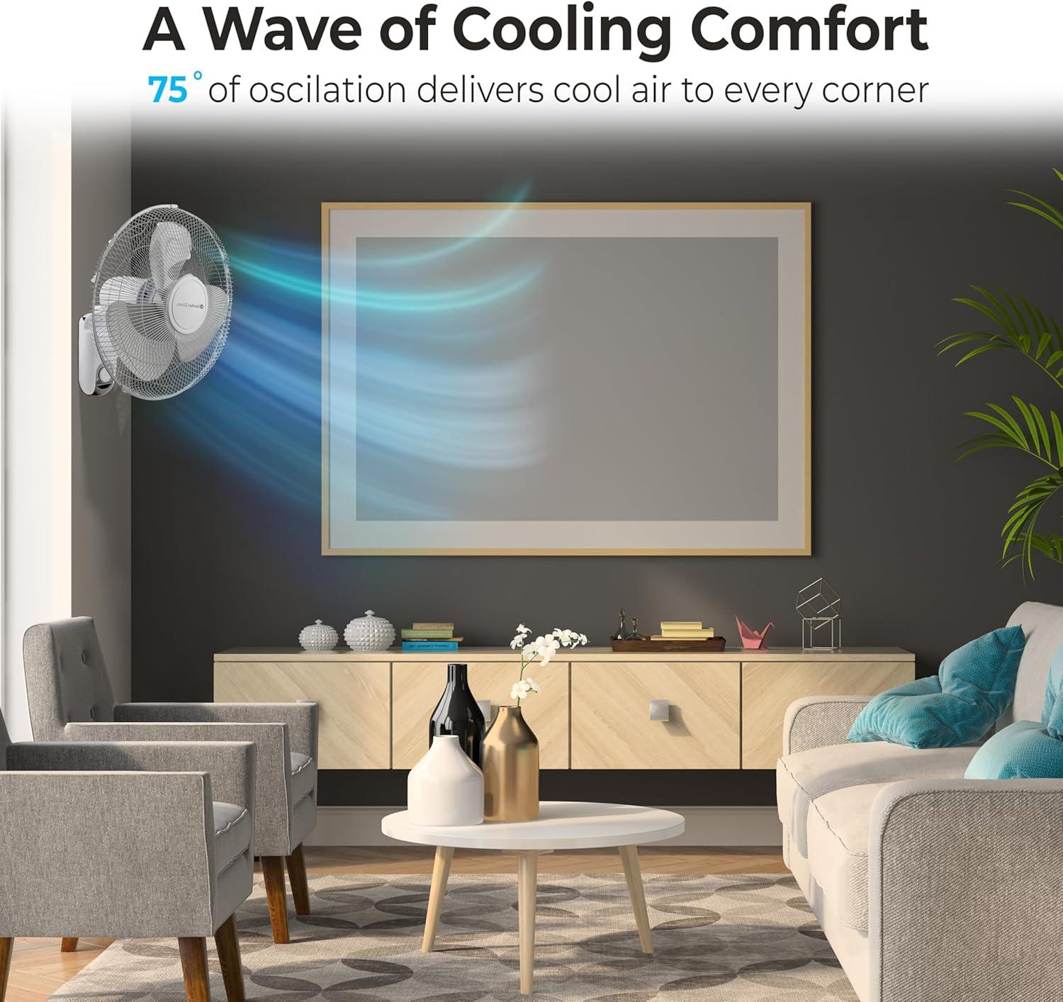 Comfort Zone 16" Wall Mount Fan