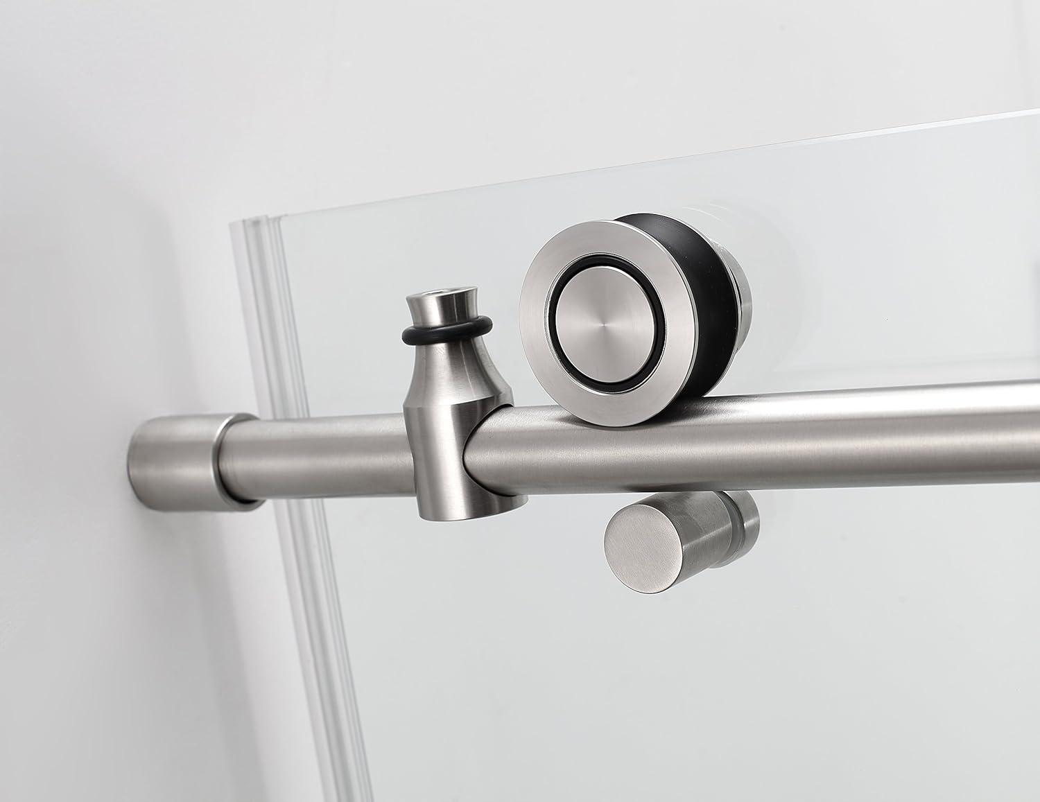 Coraline XL 60" - 64" W x 36" D x 80" H Frameless Rectangle Sliding Shower Enclosure