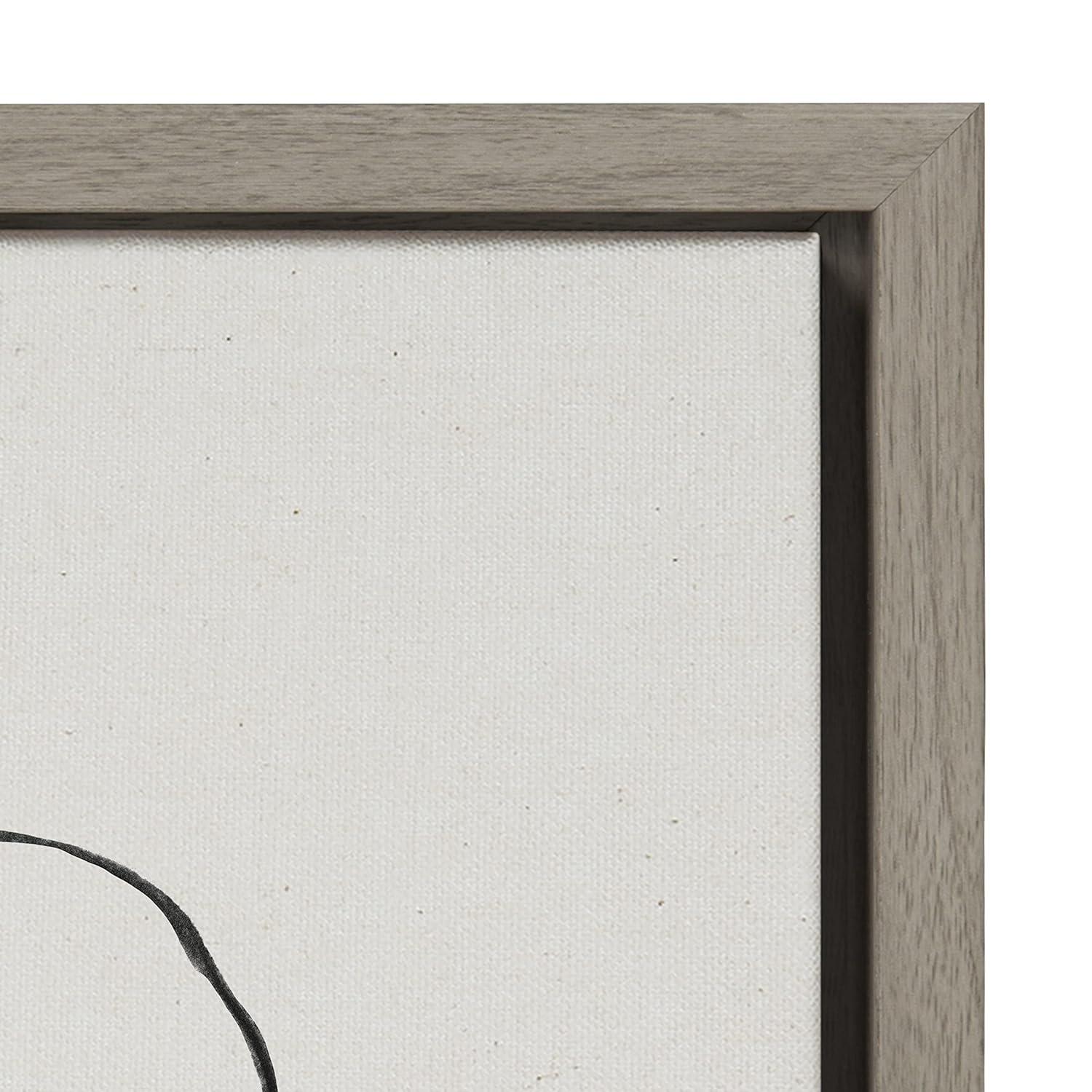 (Set of 2) 18" x 24" Sylvie Going in Circles by Teju Reval Textured Framed Canvas Set Gray - Kate & Laurel All Things Decor