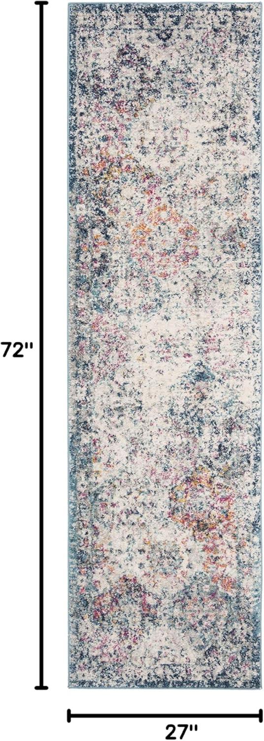 Madison MAD611 Power Loomed Indoor Runner Rug - Cream/Multi - 2'3"x6' - Safavieh