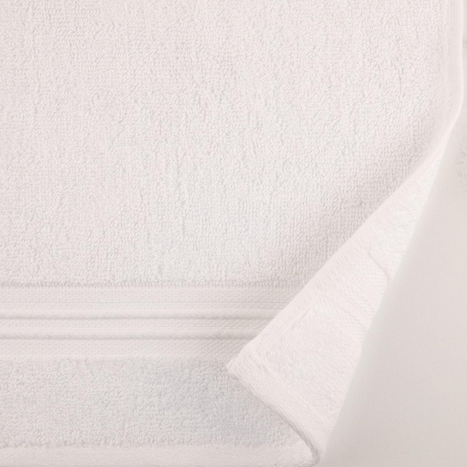 Sticky Toffee Terry Cotton Hand Towels Set for Bathroom, 2 pack, Soft and Absorbent, 500 GSM, 16 in x 28 in, White
