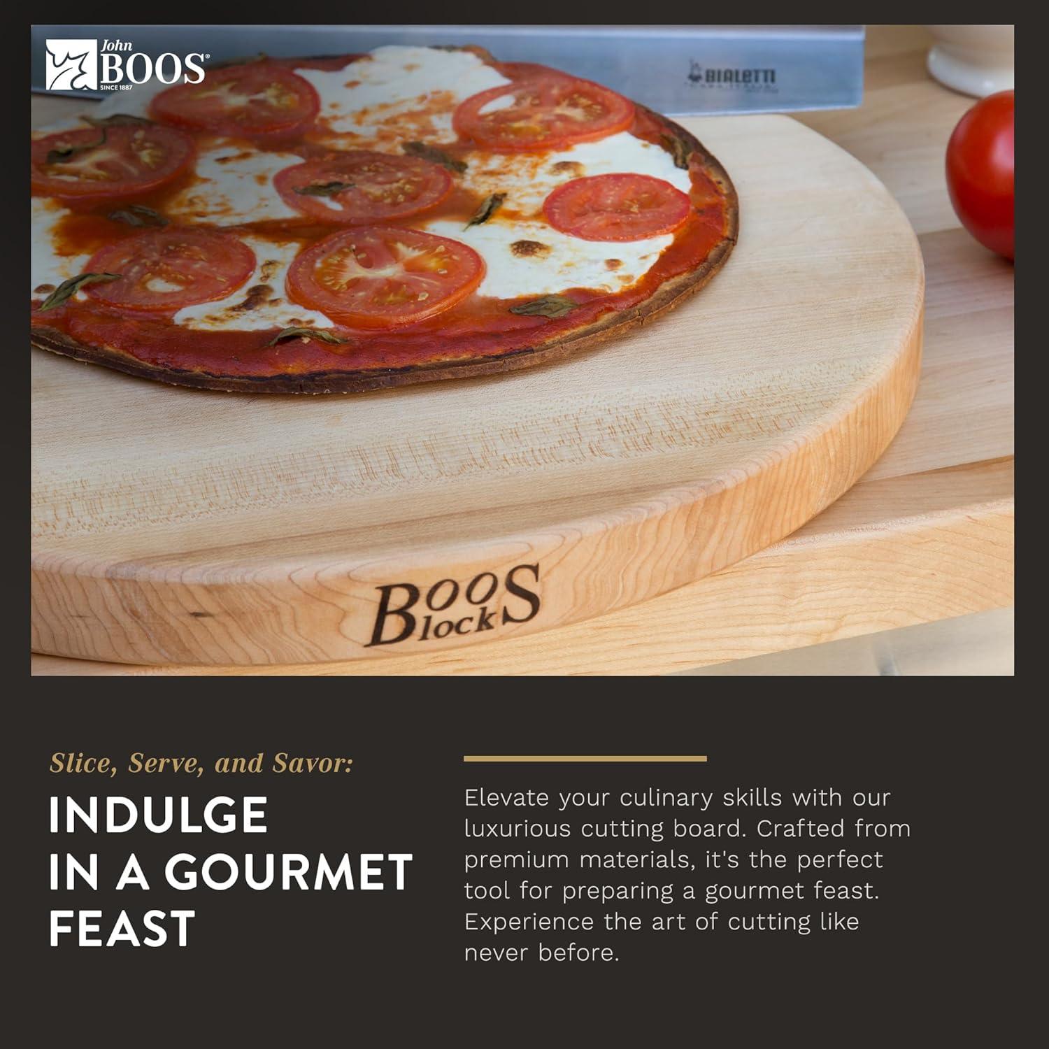 John Boos John Boos 18" Round Cutting Board, 1.5" Edge Grain