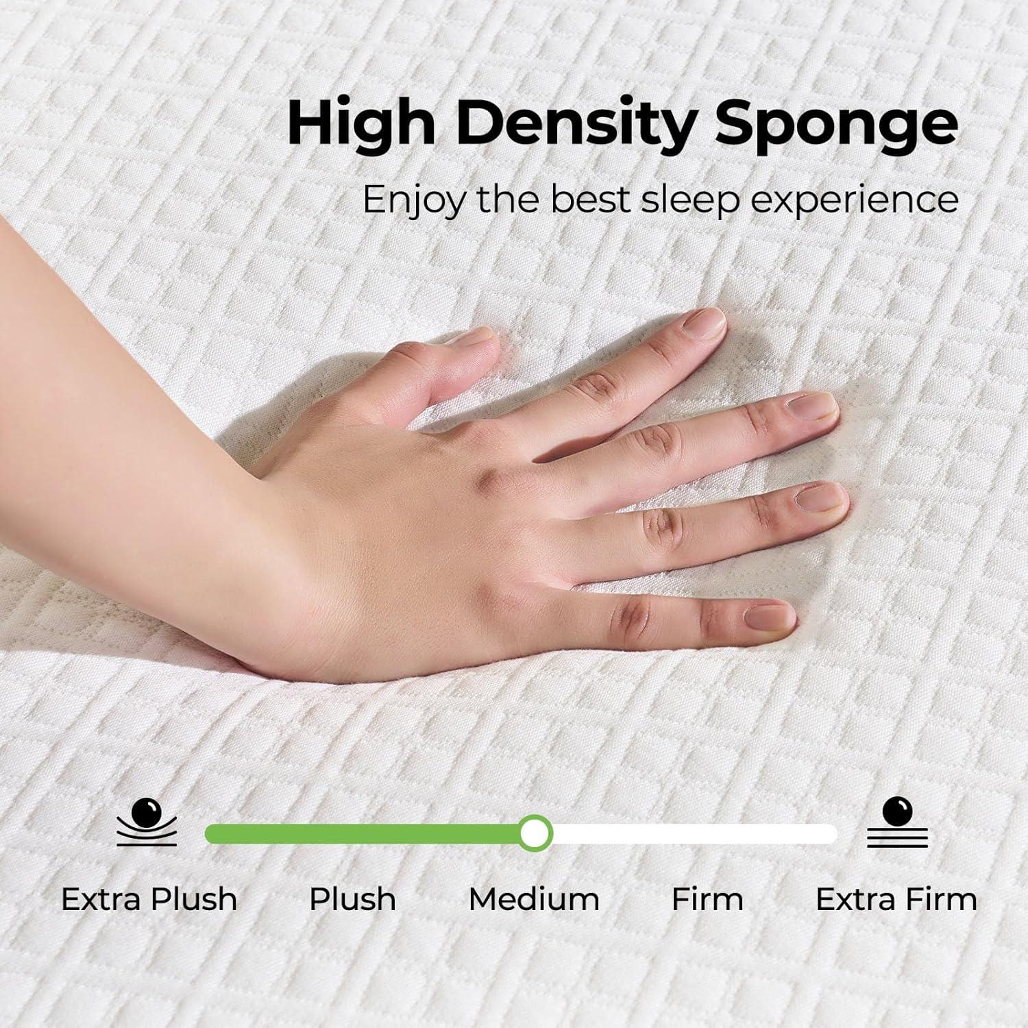 Rolanstar Full Size Mattress, 6 Inch Gel Memory Foam Mattress in a Box, Fiberglass Free, Breathable for Cooler Sleep Supportive & Pressure Relief, CertiPUR-US Certified, White