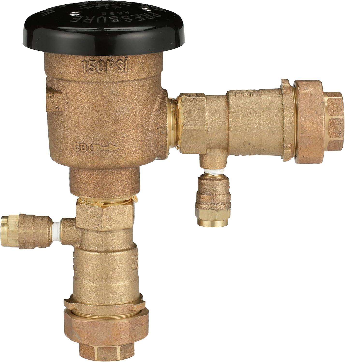 Bronze 1" Pressure Vacuum Breaker Assembly with Union Ball Valves