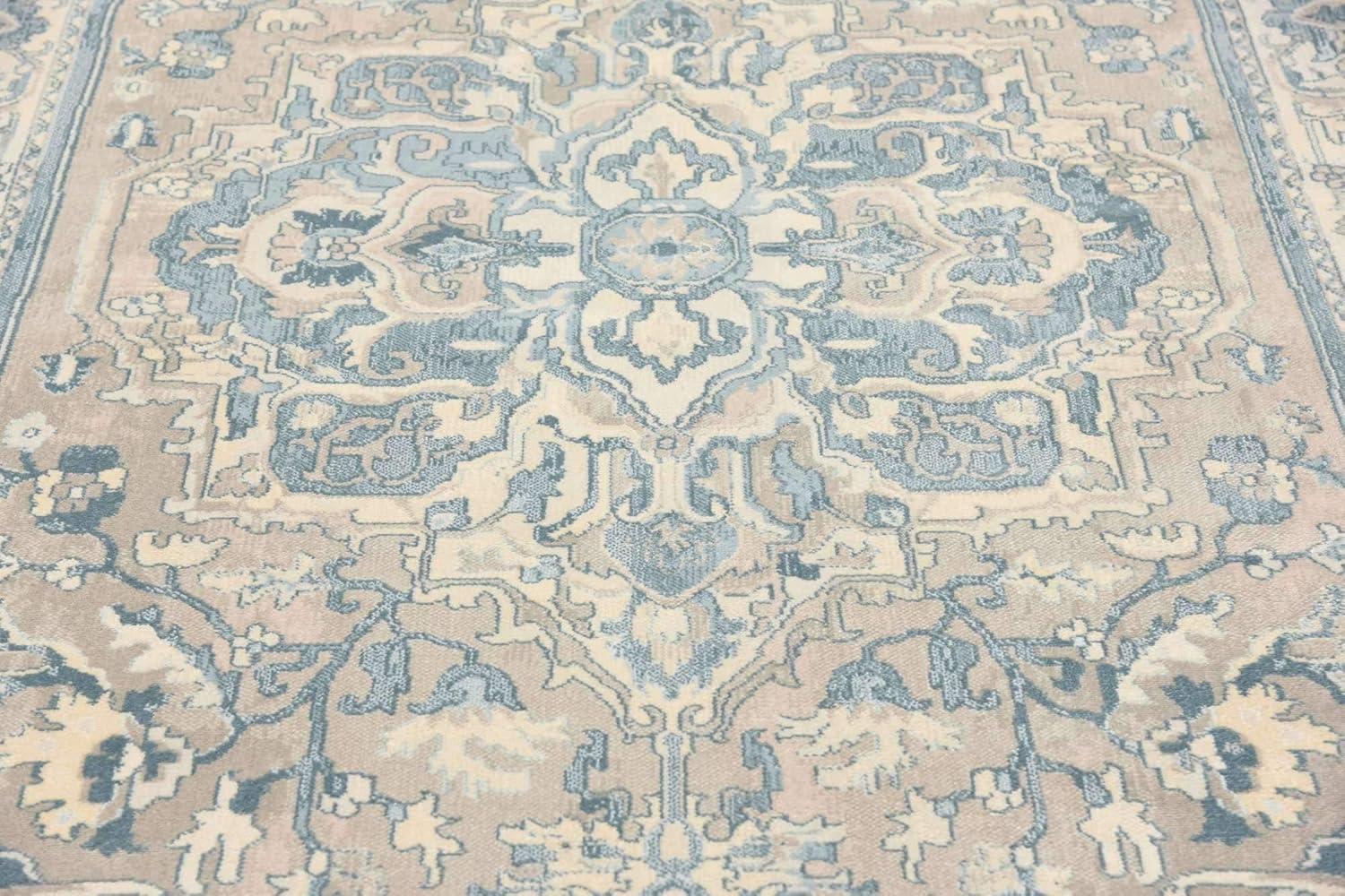 Unique Loom Paris Collection Area Rug - Louisa (5' 1" x 8' Rectangle Dark Gray/Beige)