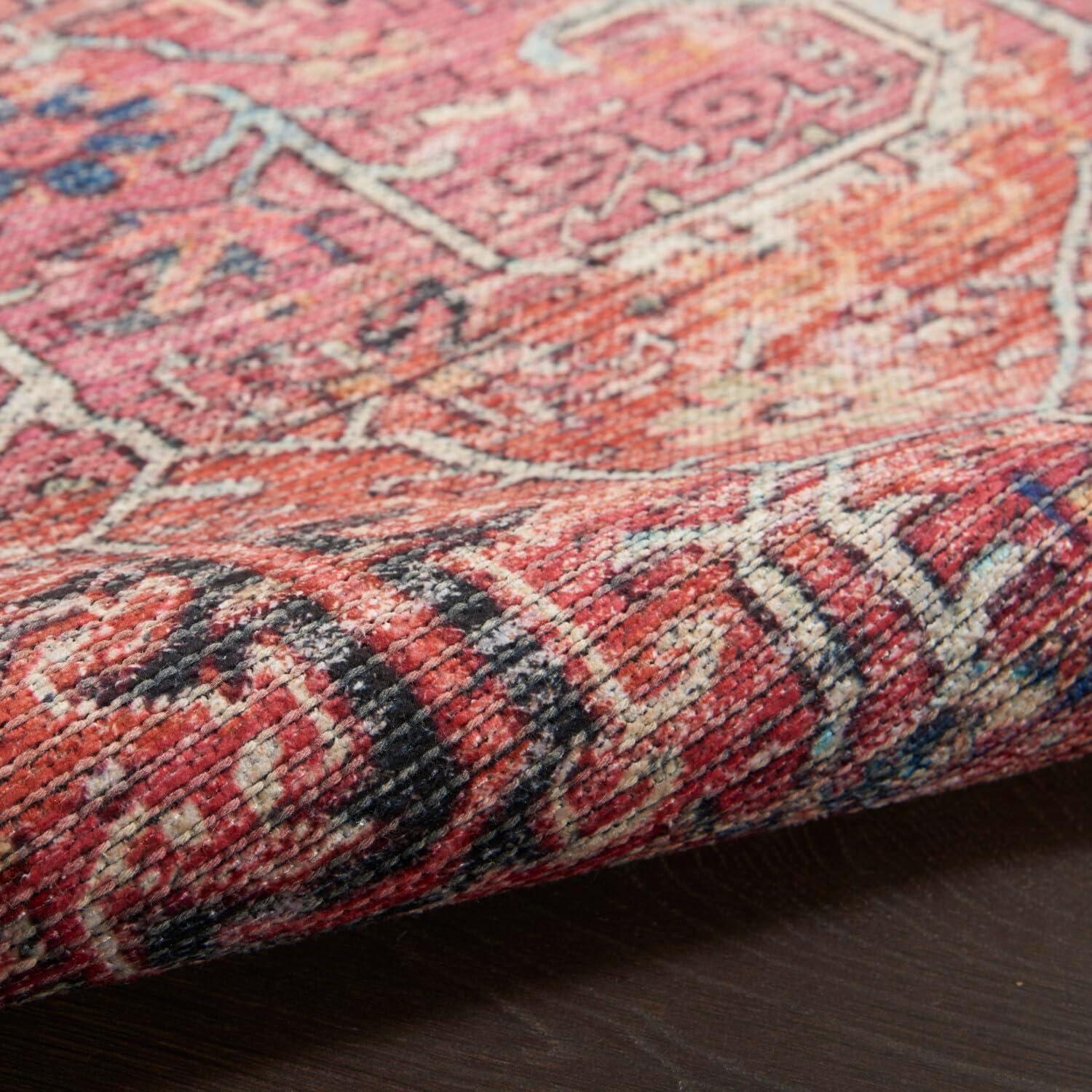 Machine Washable Oriental Red Area Rug