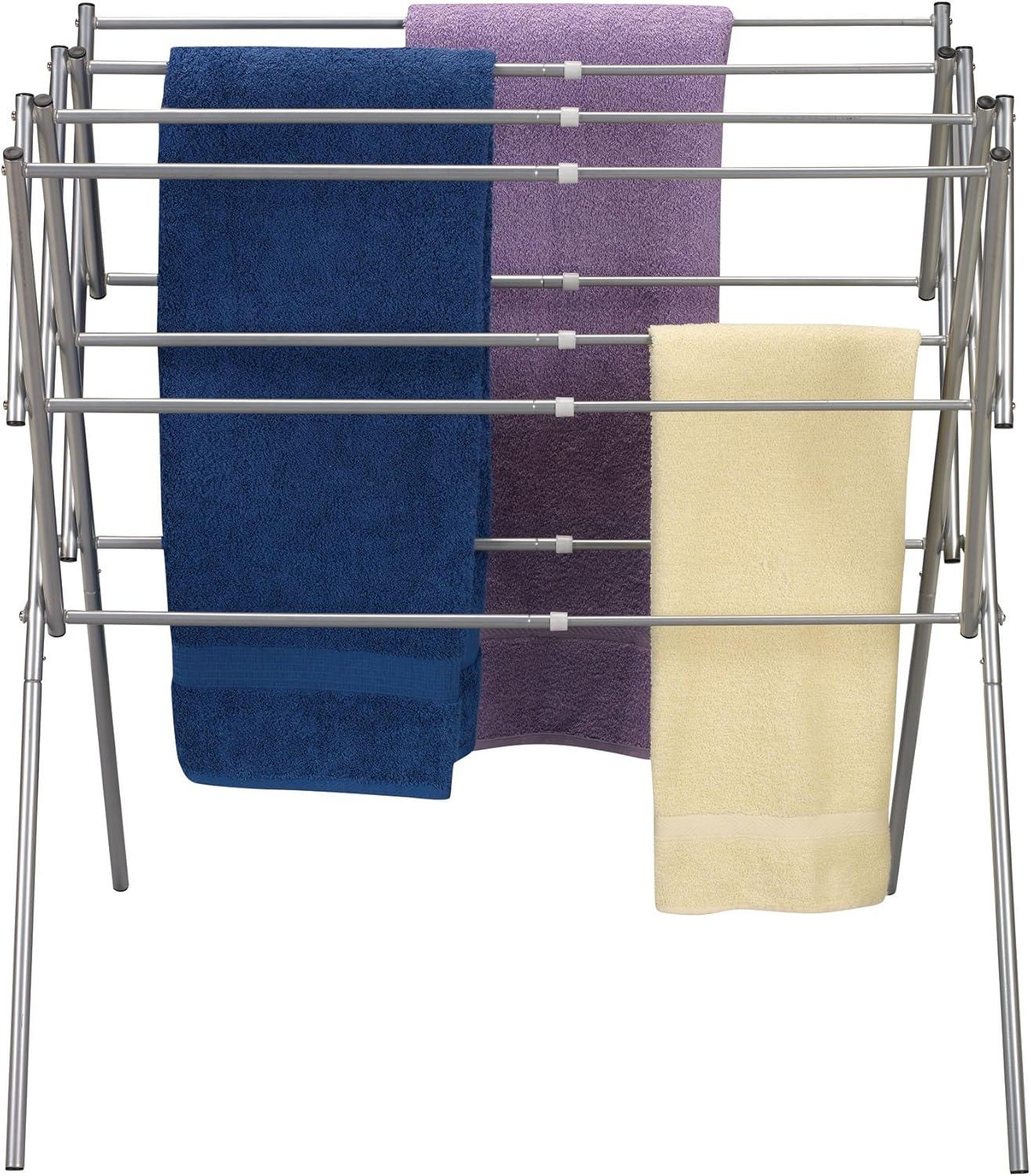 Household Essentials Clothes Drying Rack, Foldable, Expandable and Collapsible Laundry Drying Rack