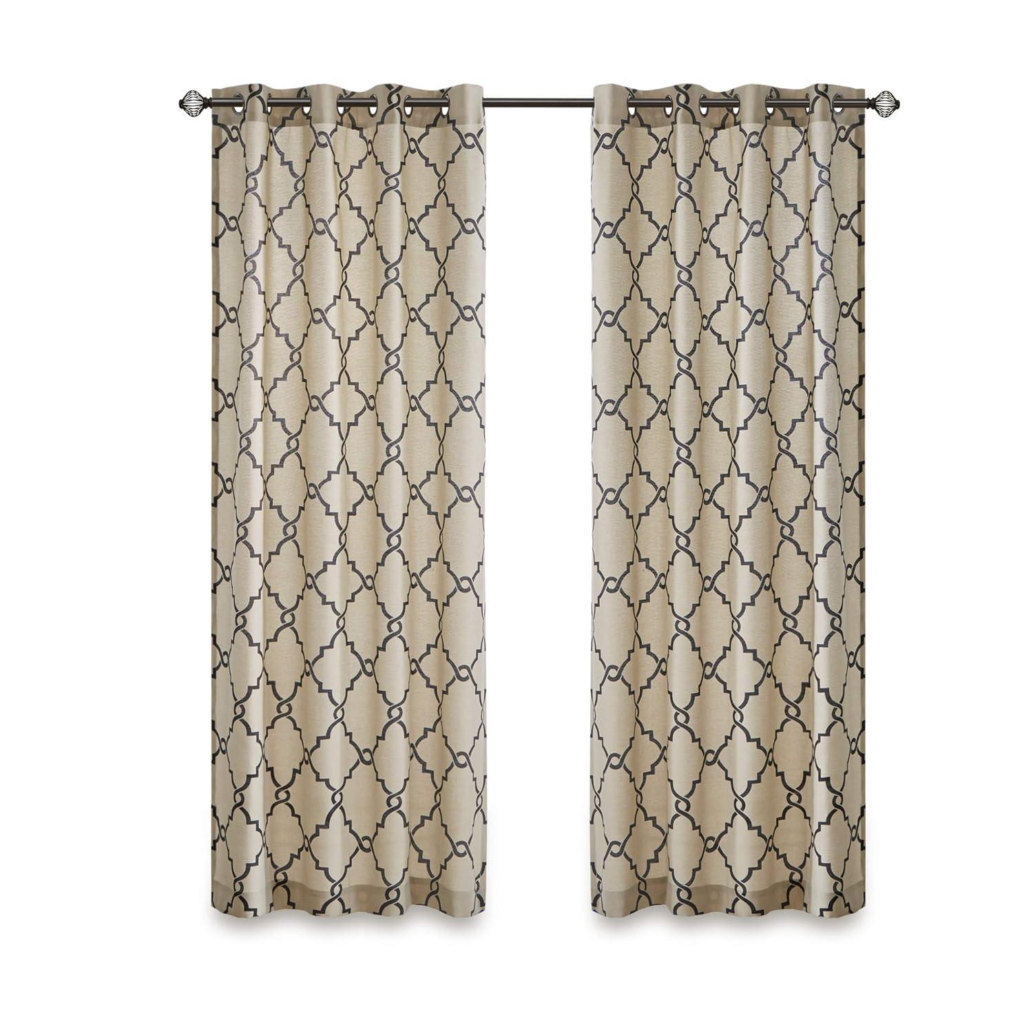 Madison Park Fretwork Print Grommet Top Single Window Curtain Panel & Reviews | Wayfair