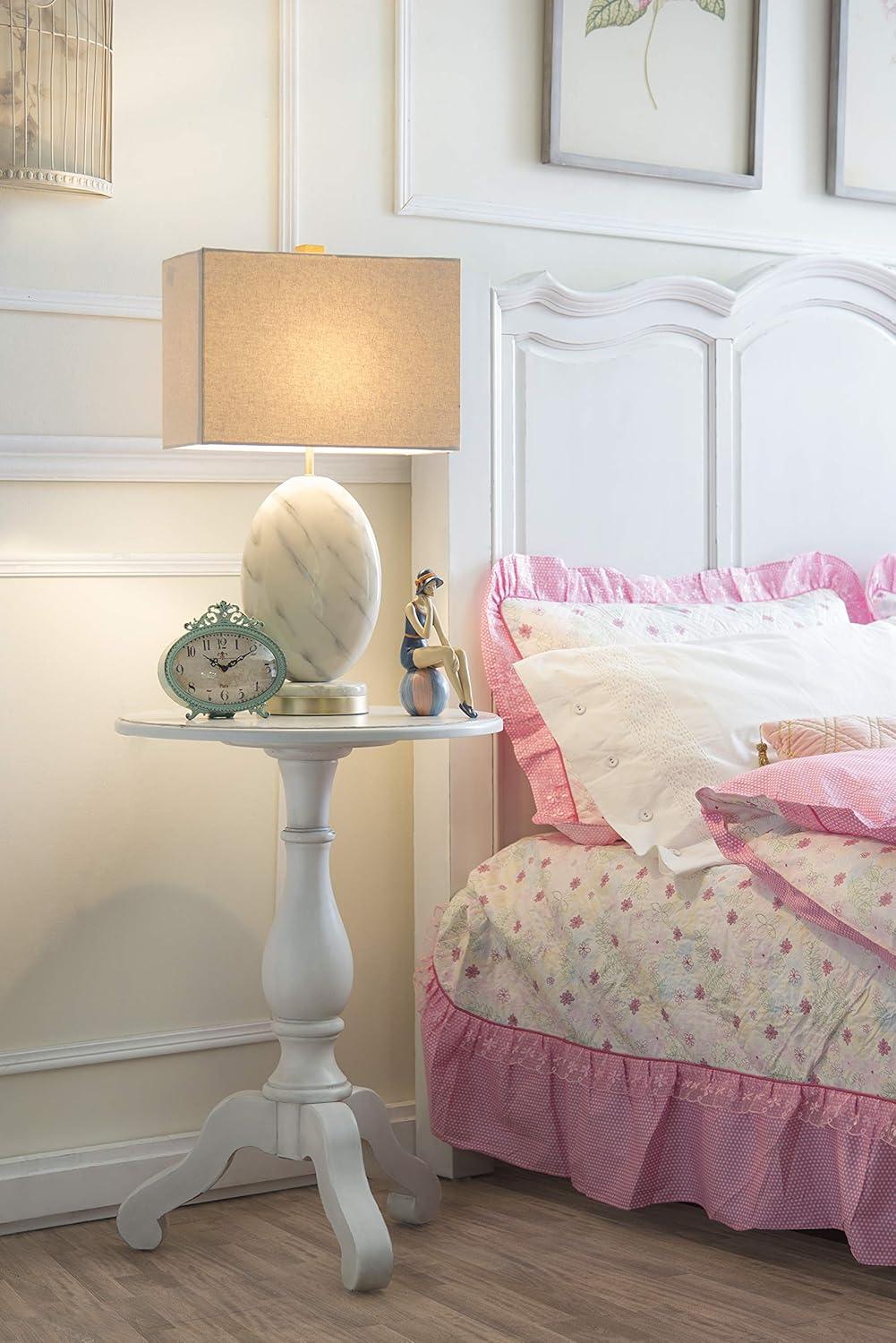 Woven Paths 6.5" x 2" x 6.25" Antique Style Pewter Mantel Clock in Distressed Aqua