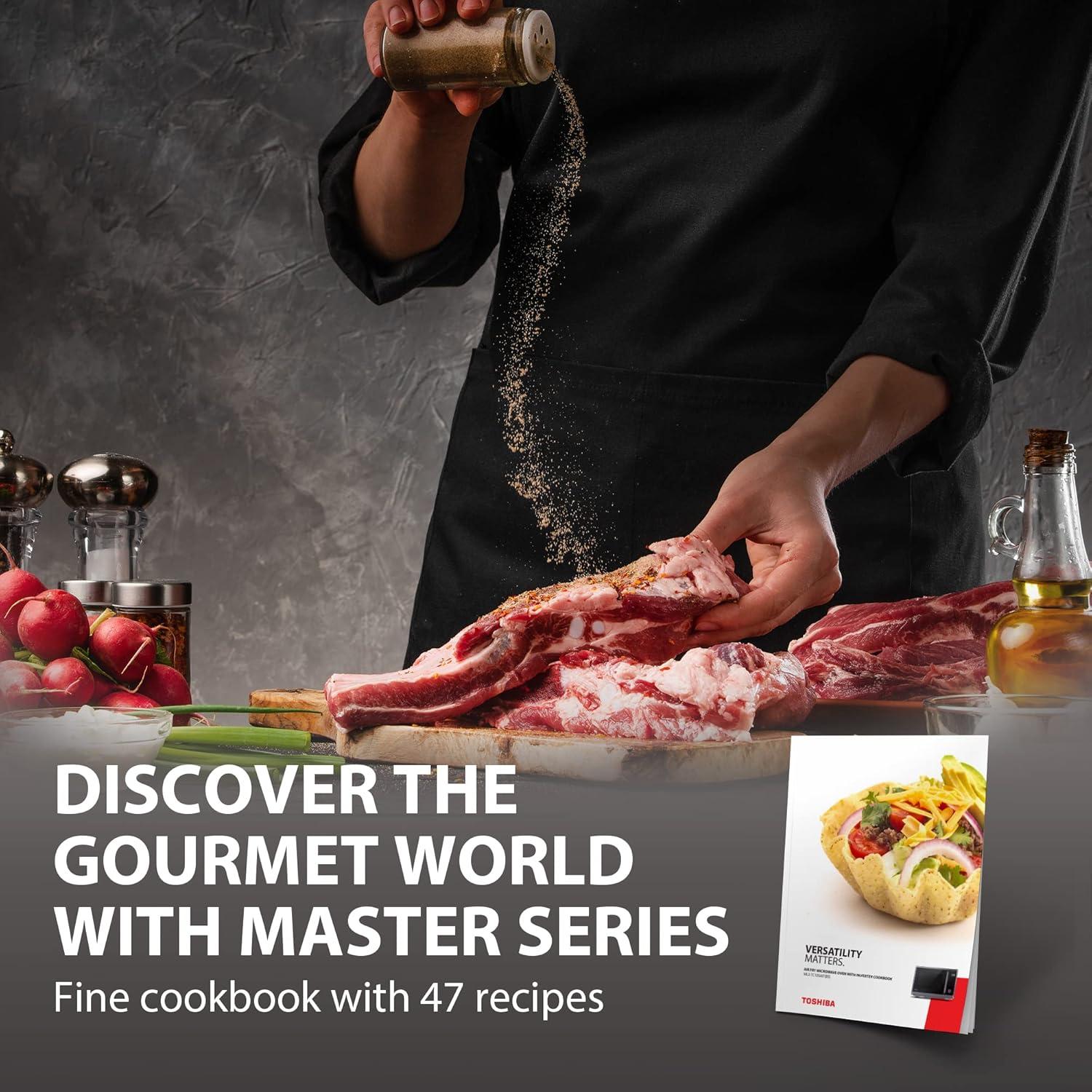 Toshiba 7-in-1 Countertop Microwave Air Fryer Inverter Technology Convection Microwave Smart Sensor