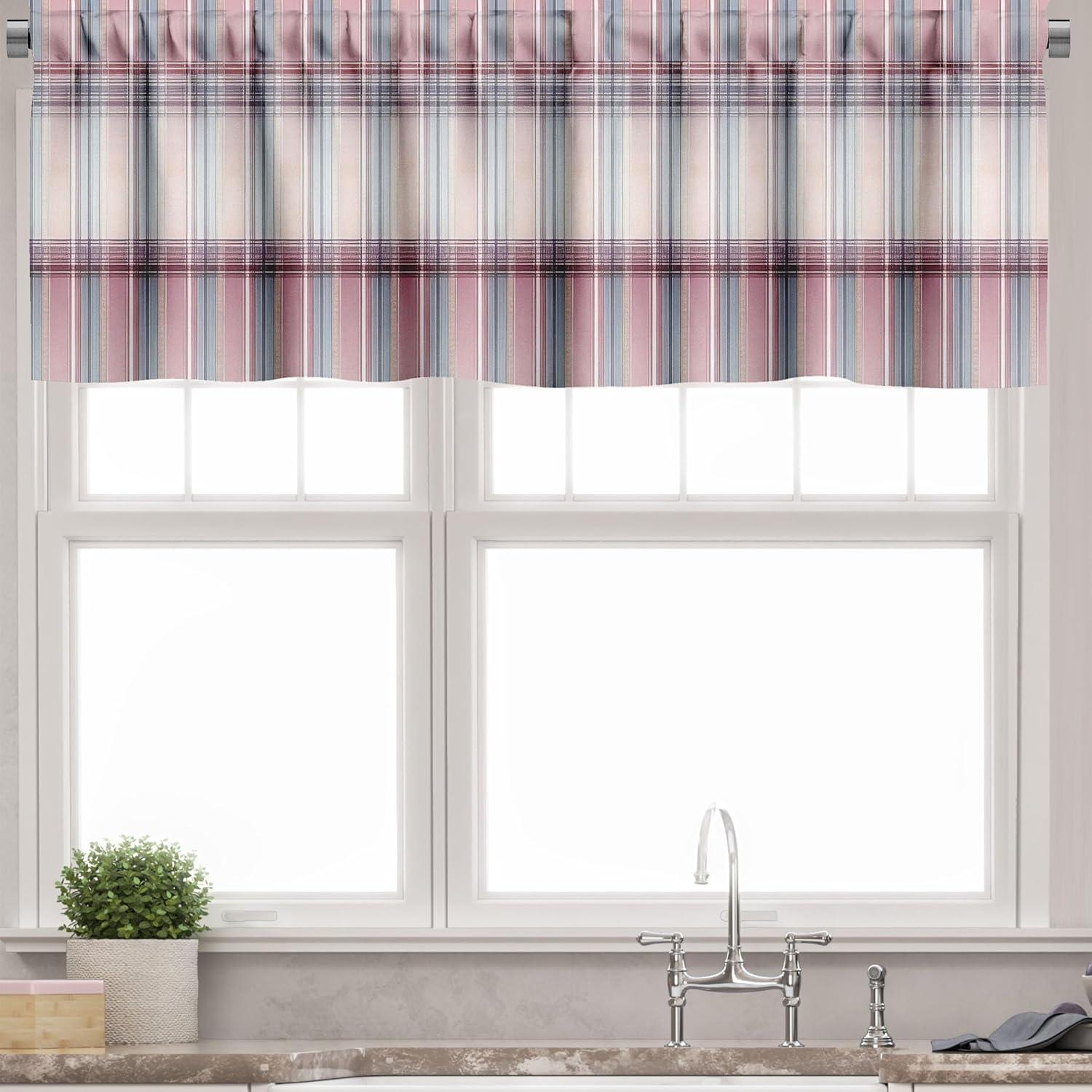 Ambesonne Floral Tailored 55'' W Kitchen Curtain
