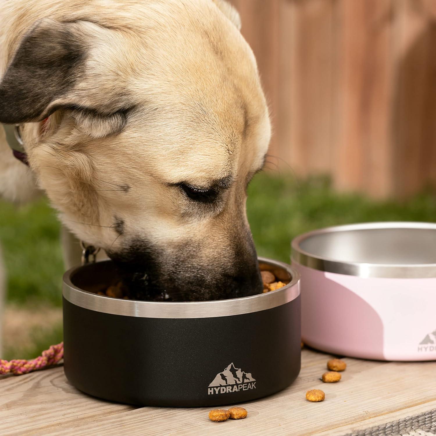 Hydrapeak Non Slip Stainless Steel Dog Bowl 4 Cup Navy