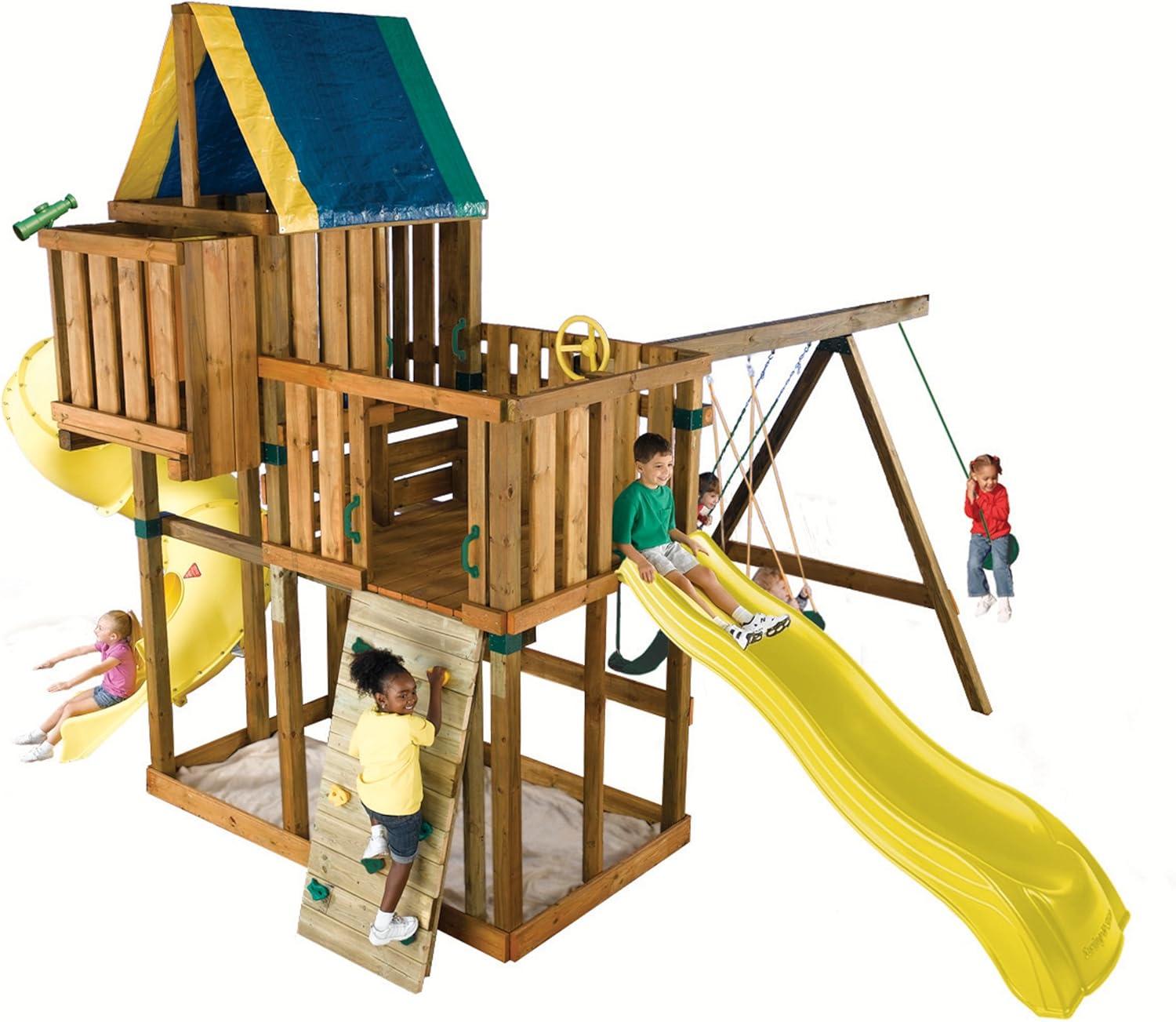 Kodiak Custom Play Set Hardware Kit with Swings and Climbing Rocks